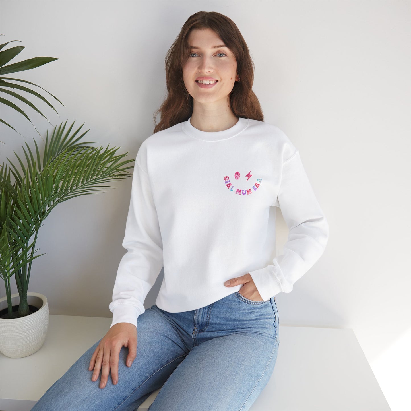 'In My Girl Mum Era' Cute Crewneck Sweatshirt Perfect for Mother's Day
