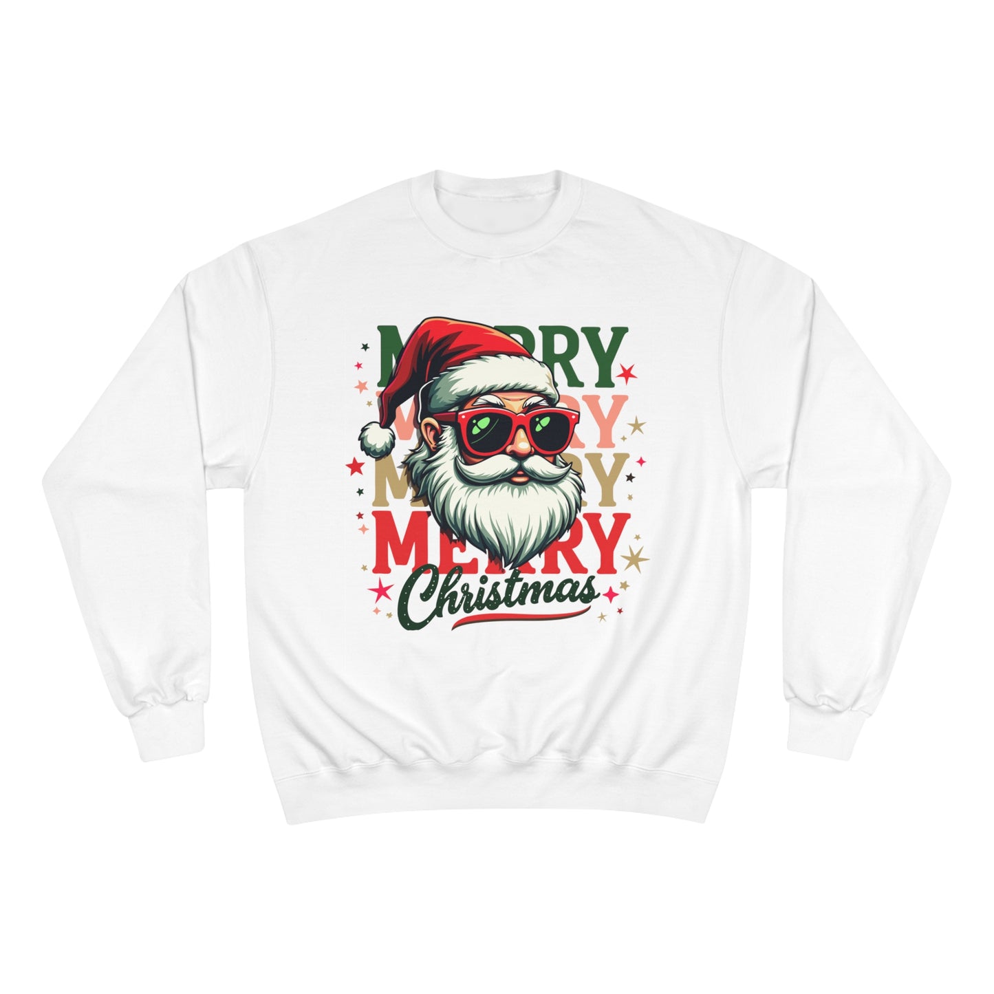 Cool Santa Holiday Greetings Champion Sweatshirt