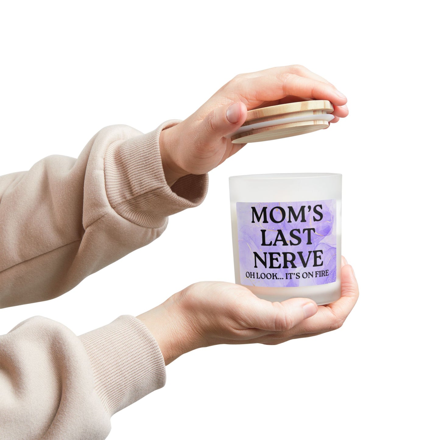 "Mom's Last Nerve" 11oz Frosted Glass