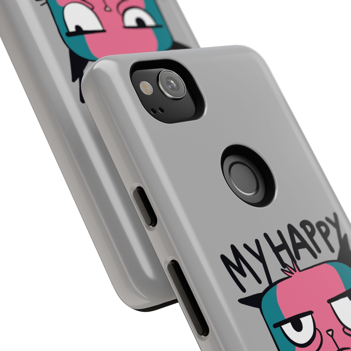 Funny Cat Phone Case - 'My Happy Face' Tough Design
