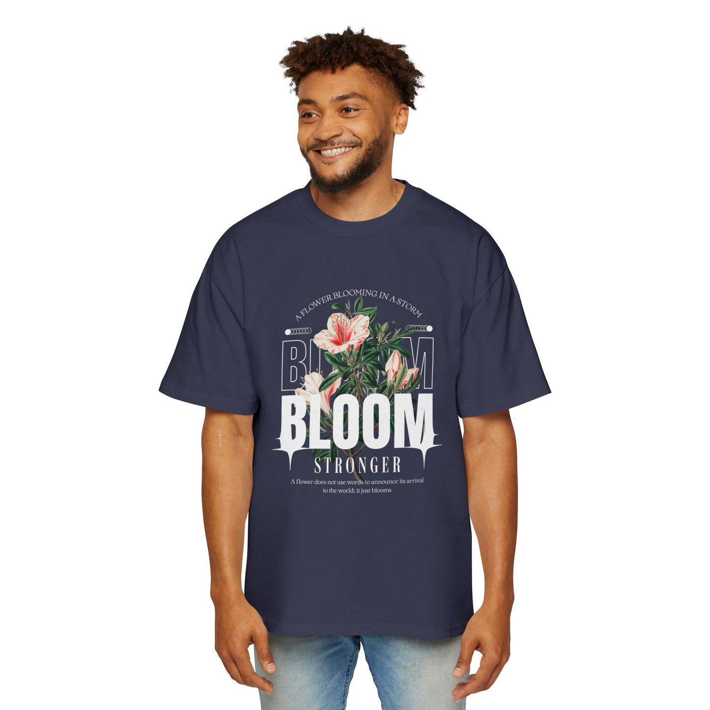 Floral Oversized Tee for Men, Relaxed Summer Shirt, Casual Streetwear, Gift for Him, Eco-Friendly Fashion