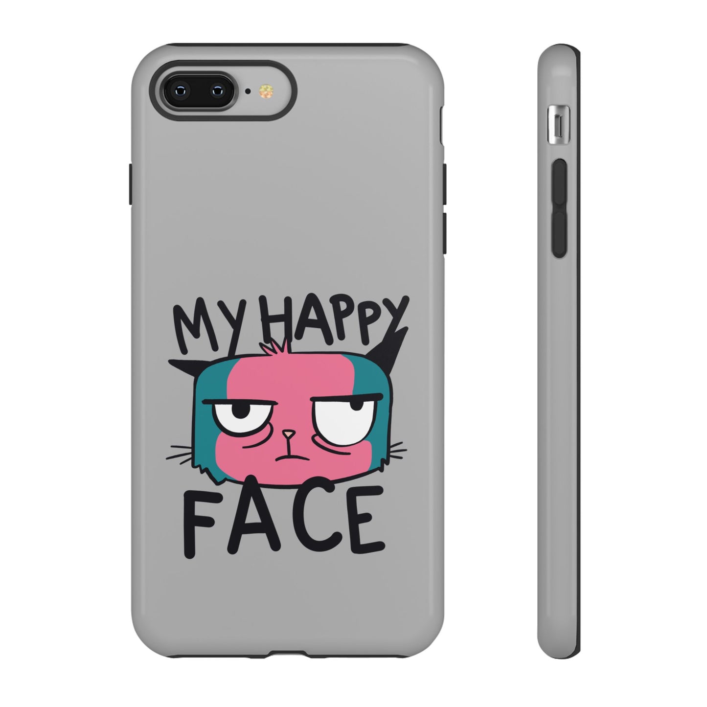 Funny Cat Phone Case - 'My Happy Face' Tough Design