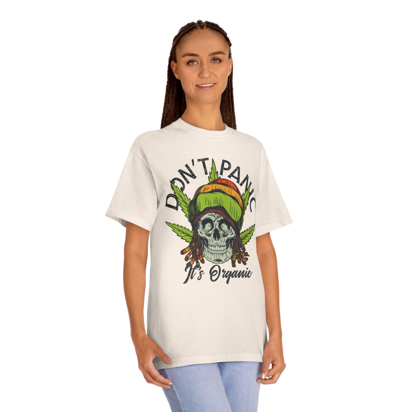 Don't Panic Organic Skeleton Unisex Classic Tee - Stylish & Fun Graphic T-Shirt