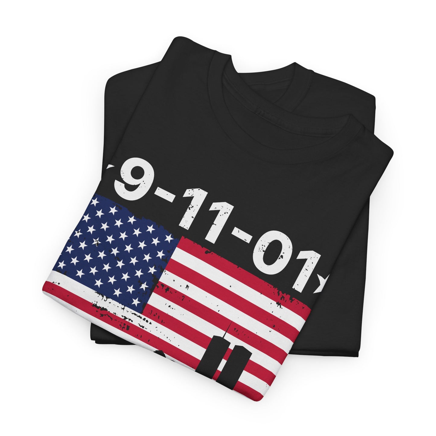 9/11 Memorial Unisex Heavy Cotton Tee, Remembrance T-Shirt, Patriot Day Shirt, Anniversary Tribute Tee, American Flag Apparel