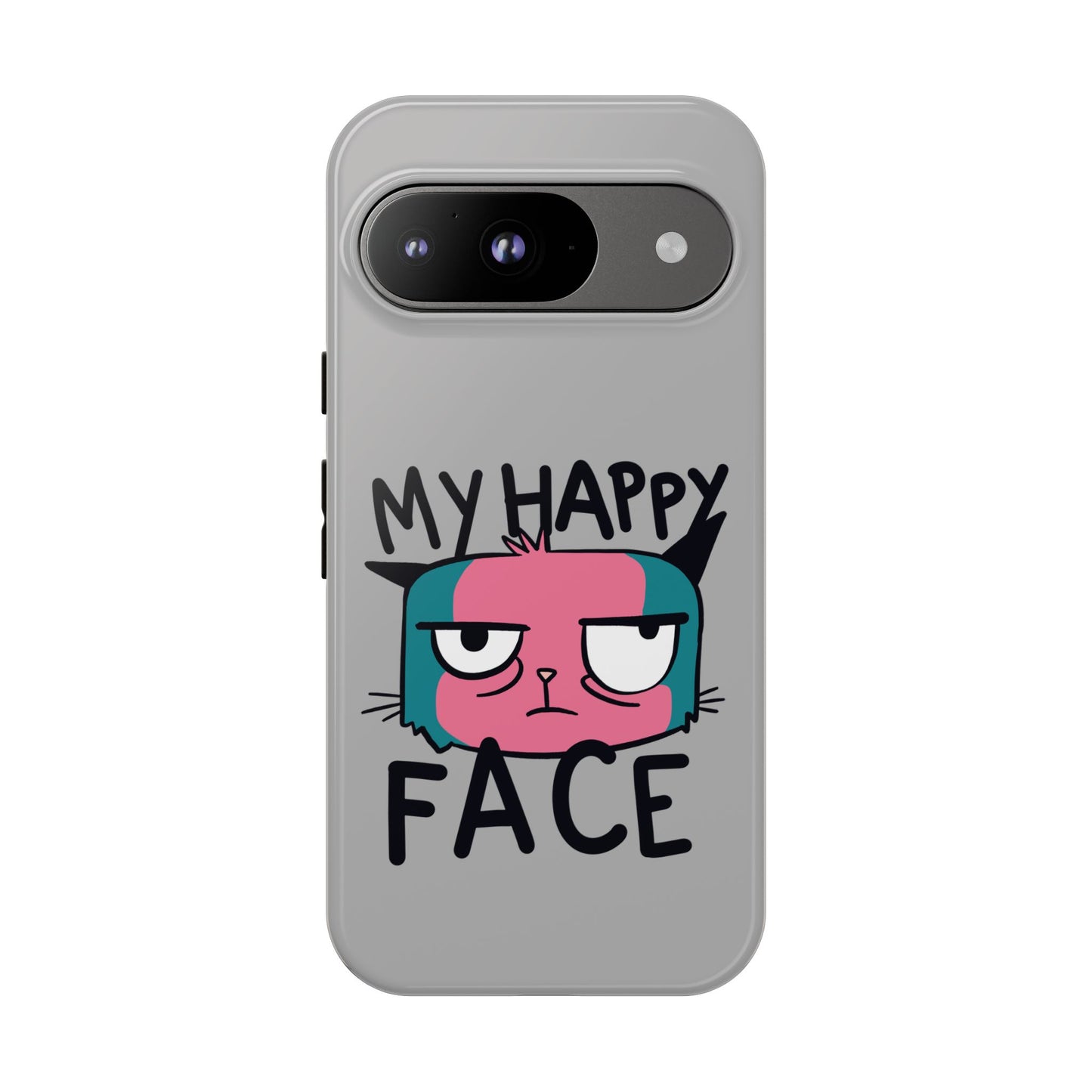 Funny Cat Phone Case - 'My Happy Face' Tough Design