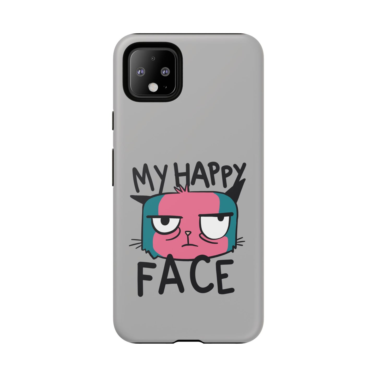 Funny Cat Phone Case - 'My Happy Face' Tough Design