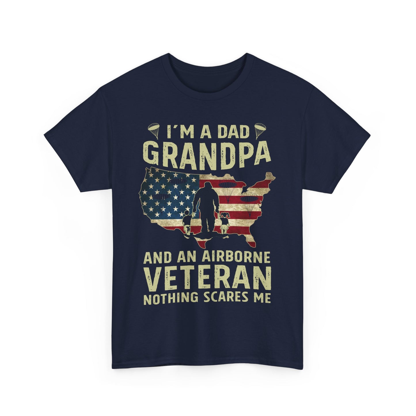 Fearless Legacy: Dad, Grandpa & Airborne Veteran T-Shirt