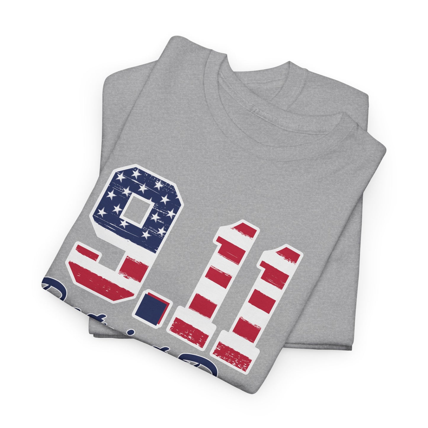 Patriot Day Unisex Heavy Cotton Tee, 9/11 Remembrance Shirt, Memorial T-Shirt, American Flag Tee, Comfort for Heroes