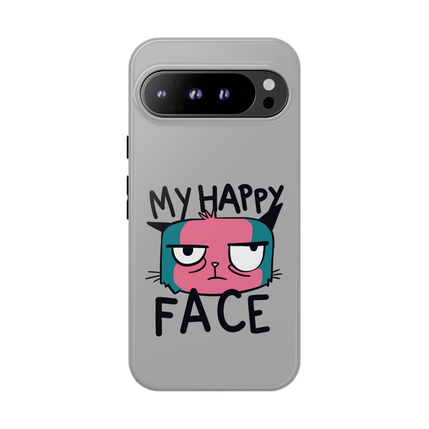 Funny Cat Phone Case - 'My Happy Face' Tough Design