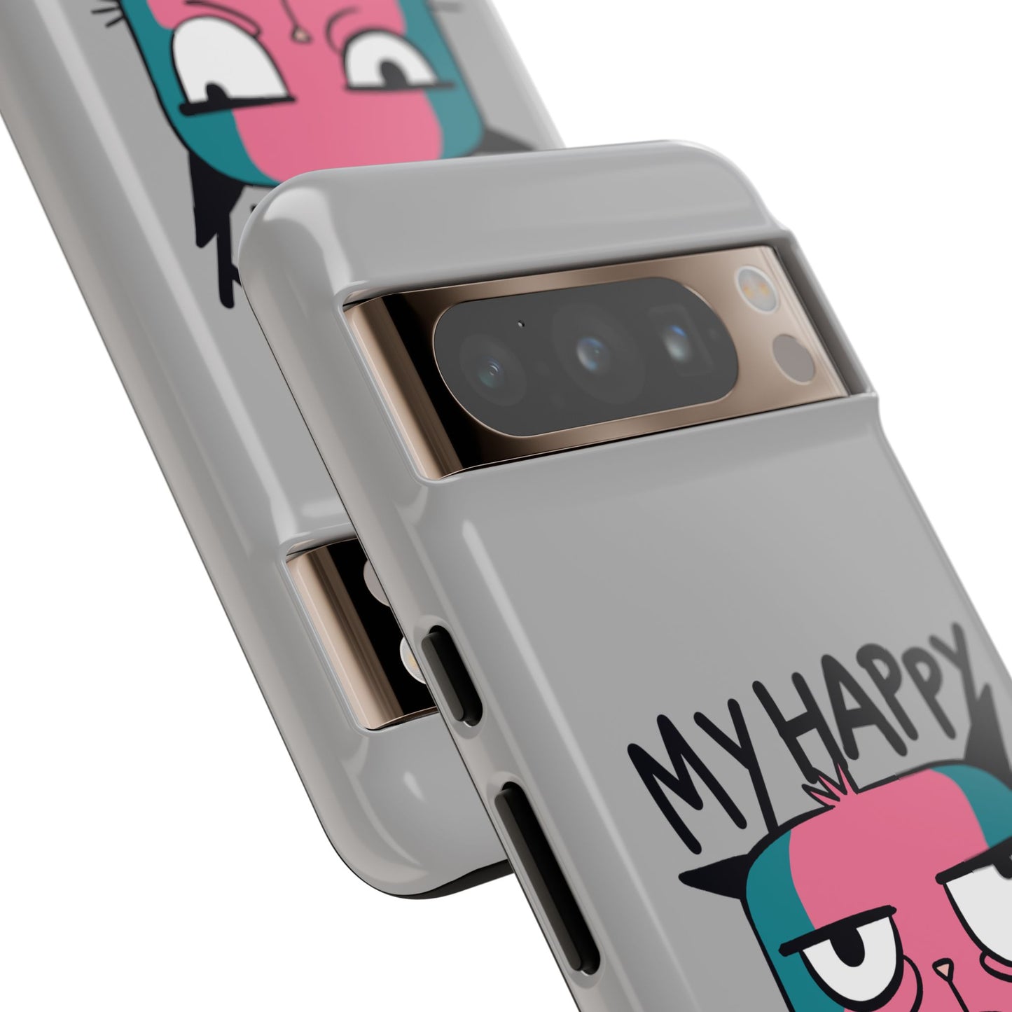 Funny Cat Phone Case - 'My Happy Face' Tough Design