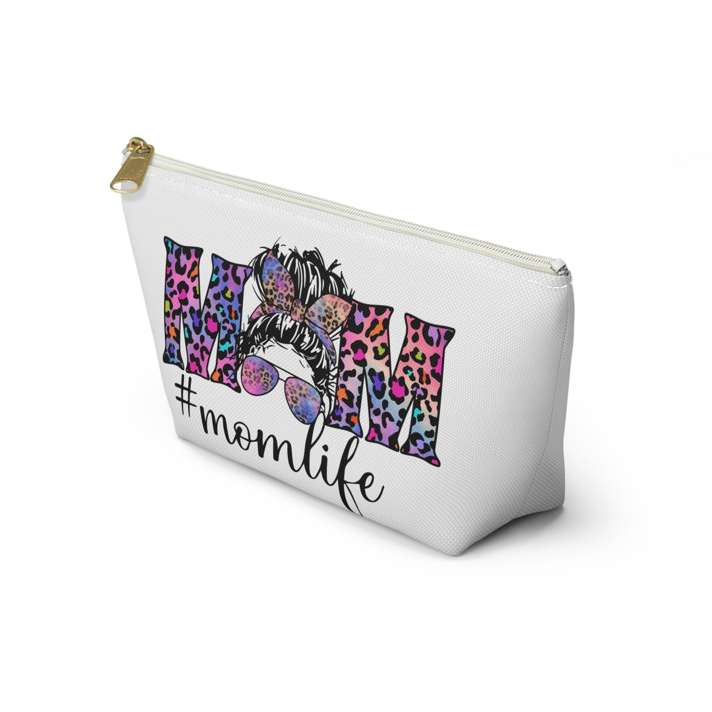 Colorful Leopard Print Accessory Pouch for Moms | #momlife & Mama Designs