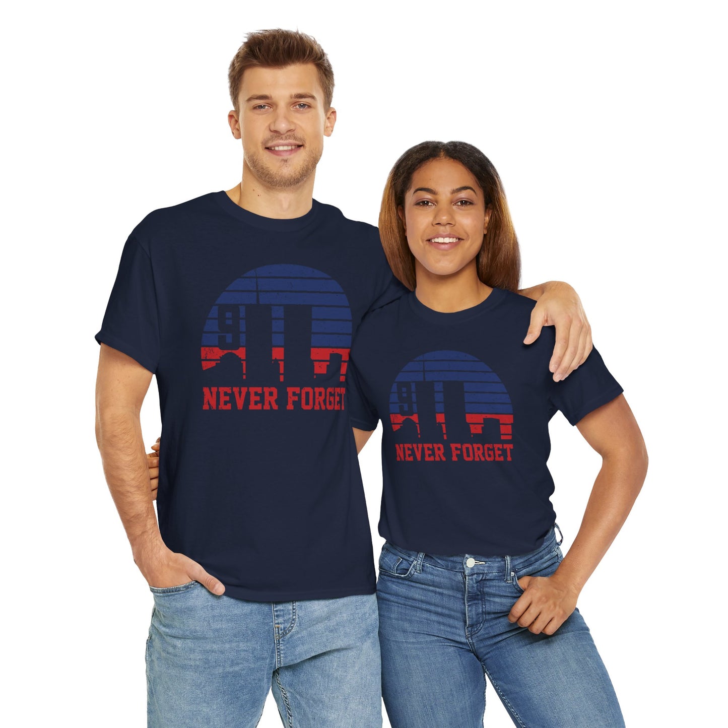 "Never Forget" Memorial Shirt, Patriotic Tee, Remembrance Apparel, 9/11 Tribute Shirt