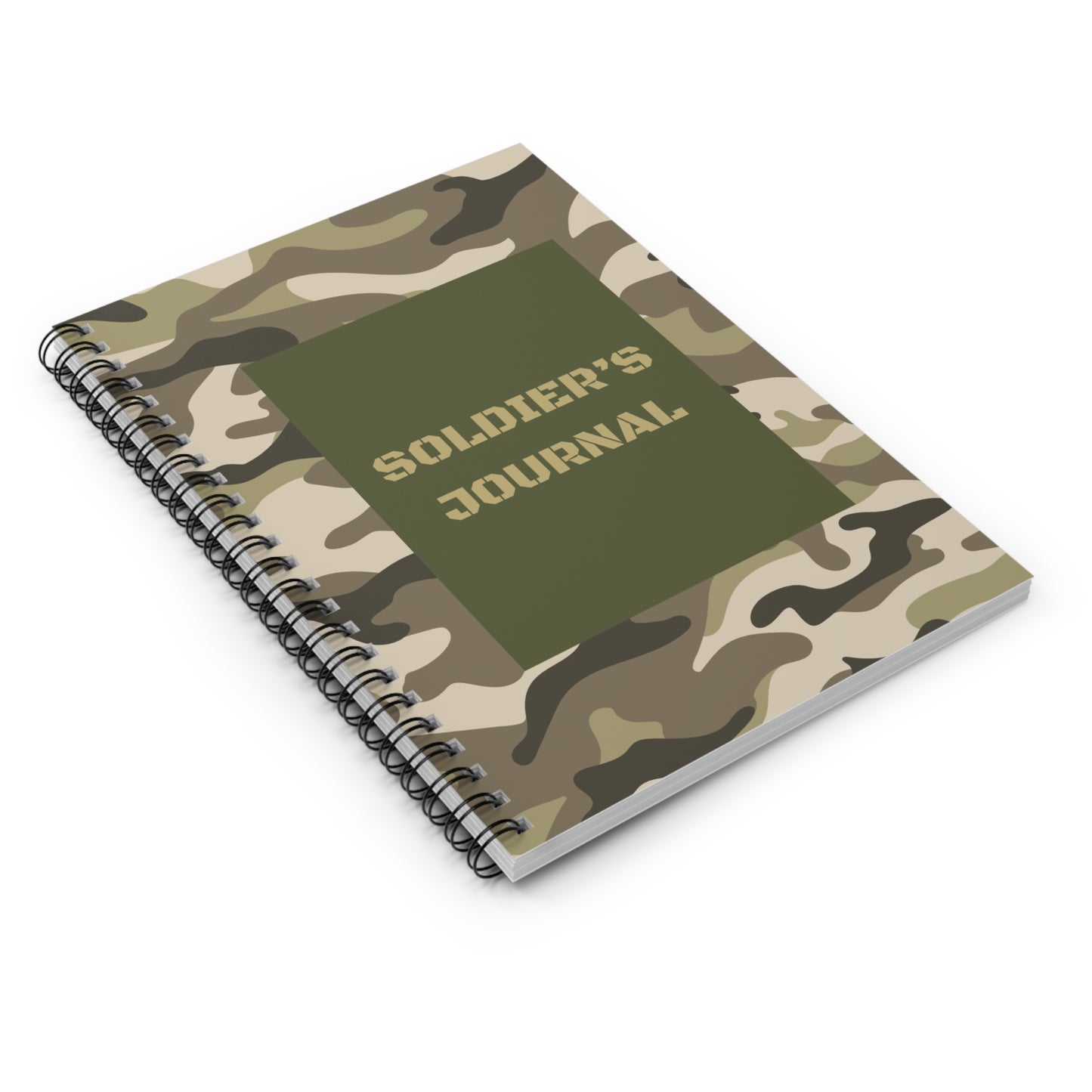 Camo Spiral Notebook - Soldier's Journal for Veterans and Cadets