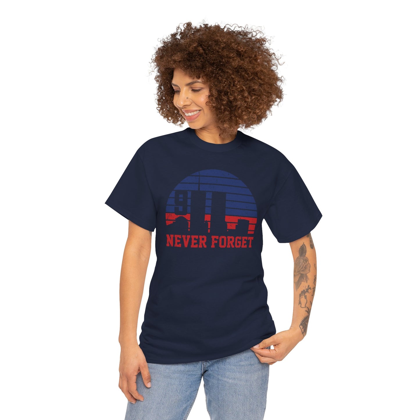"Never Forget" Memorial Shirt, Patriotic Tee, Remembrance Apparel, 9/11 Tribute Shirt