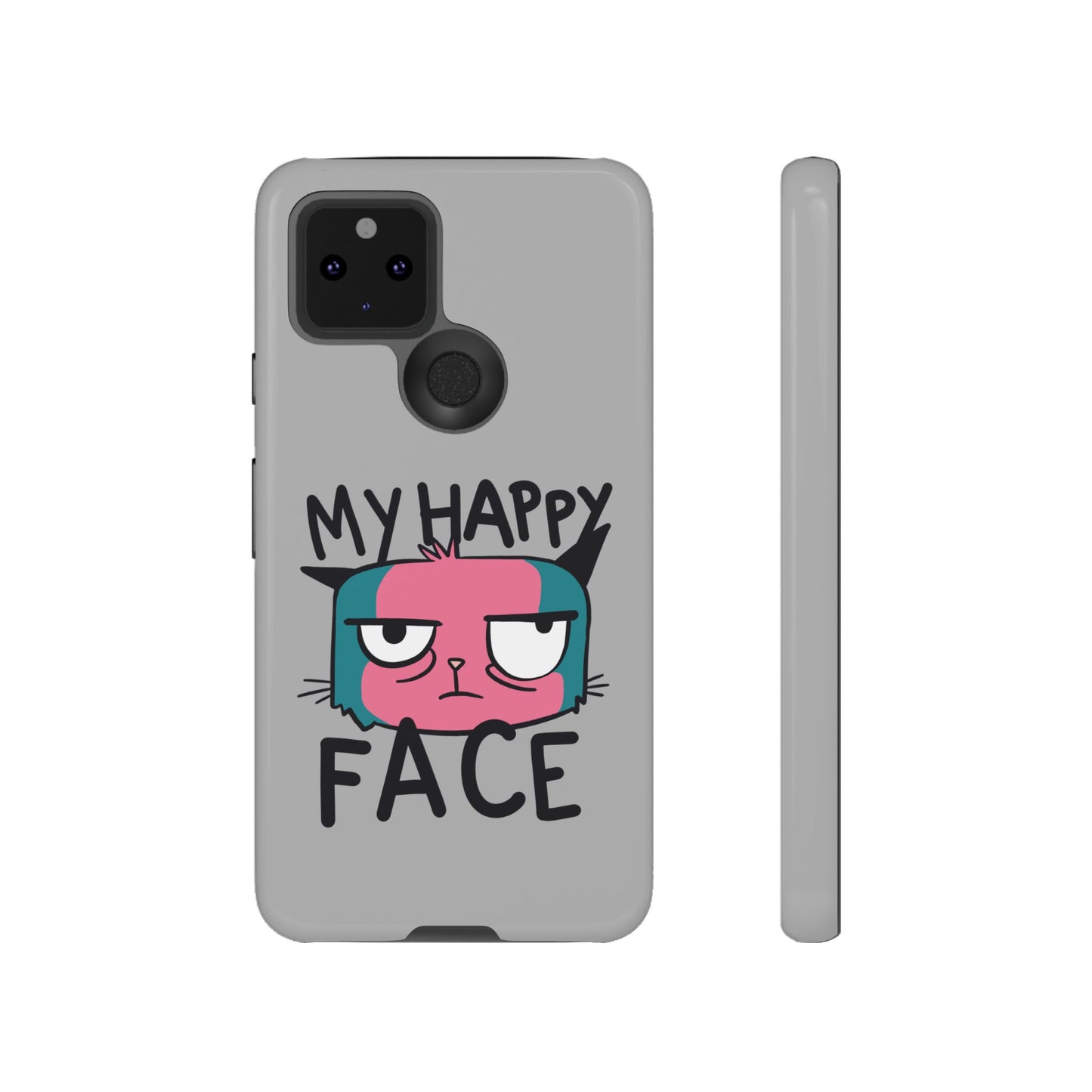 Funny Cat Phone Case - 'My Happy Face' Tough Design