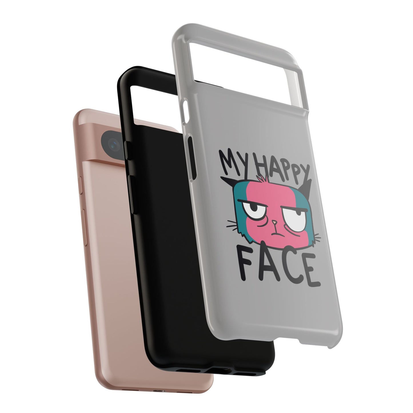 Funny Cat Phone Case - 'My Happy Face' Tough Design