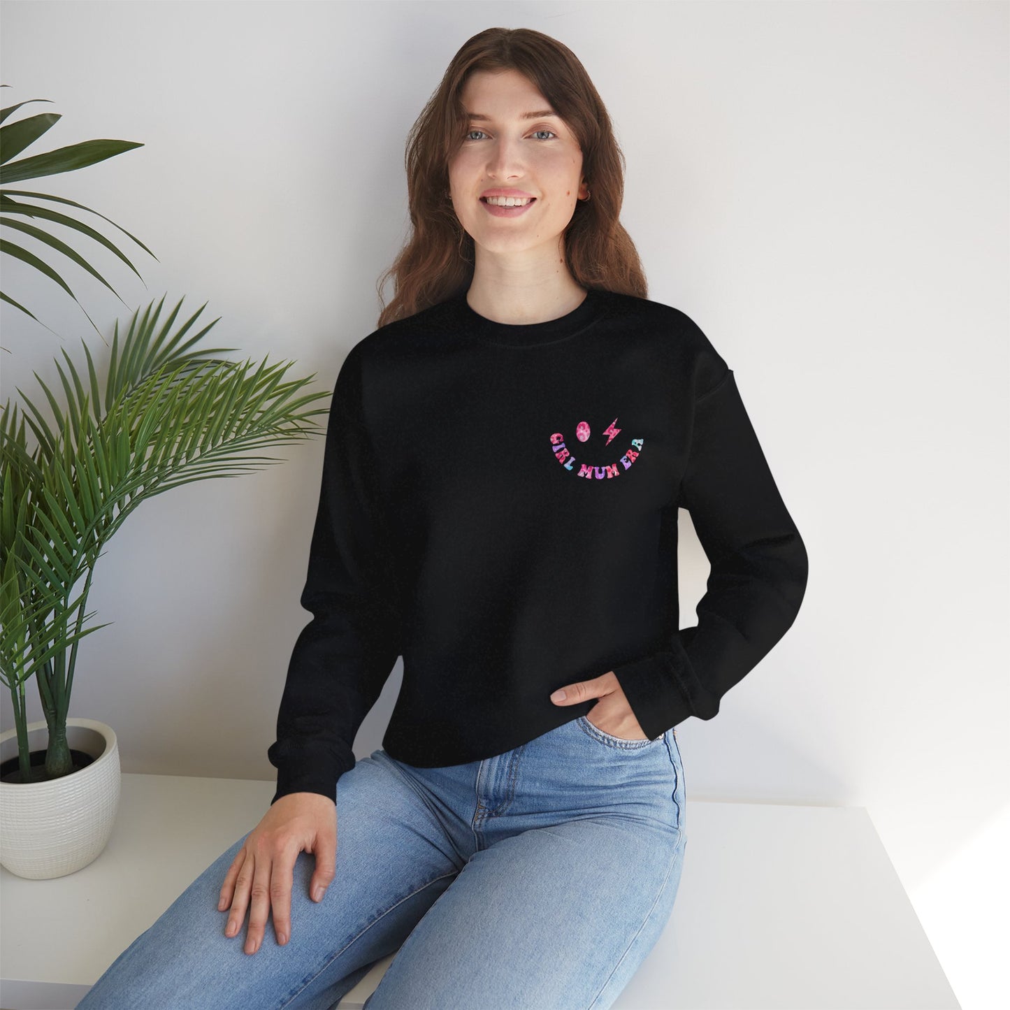 'In My Girl Mum Era' Cute Crewneck Sweatshirt Perfect for Mother's Day