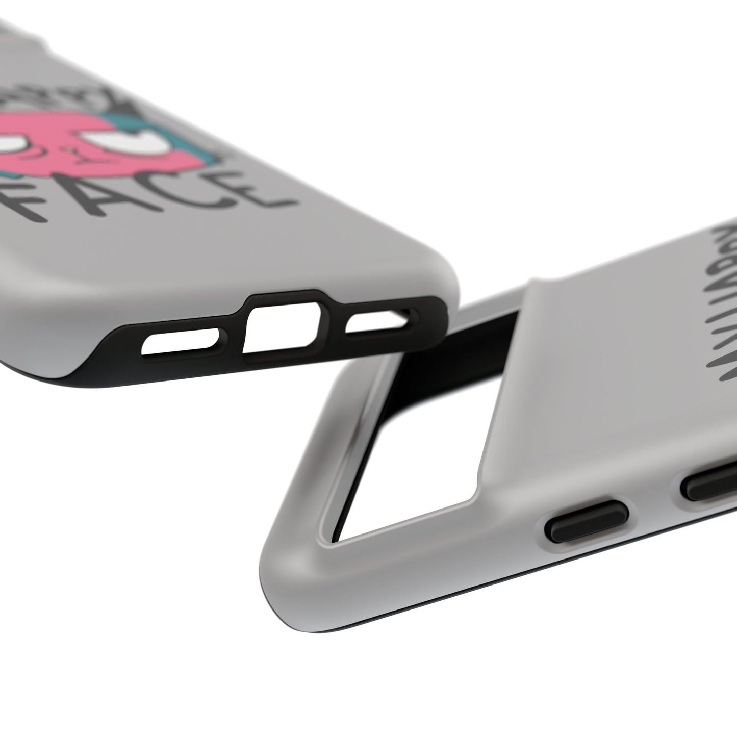 Funny Cat Phone Case - 'My Happy Face' Tough Design