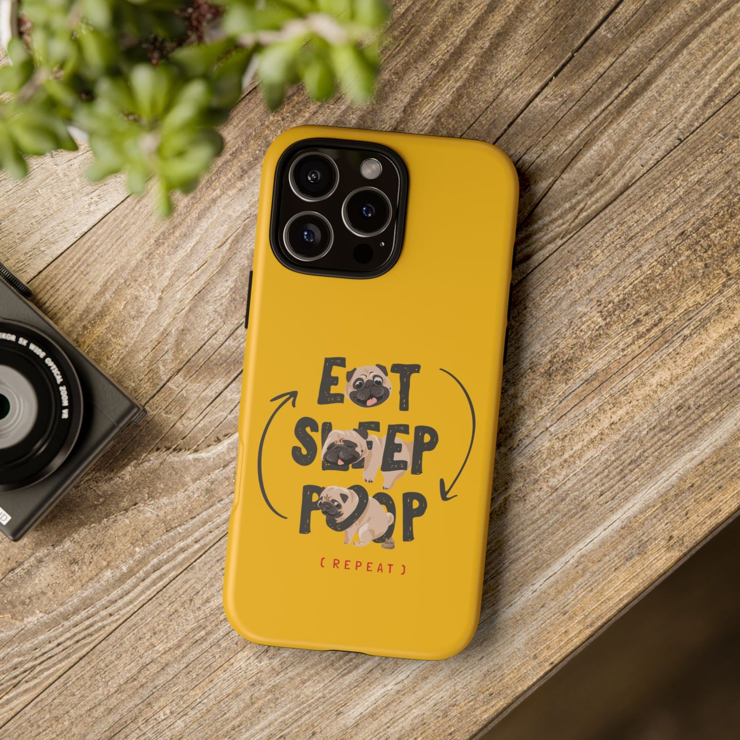 Pugtastic Routine Eat Sleep Poop Cellphone Case