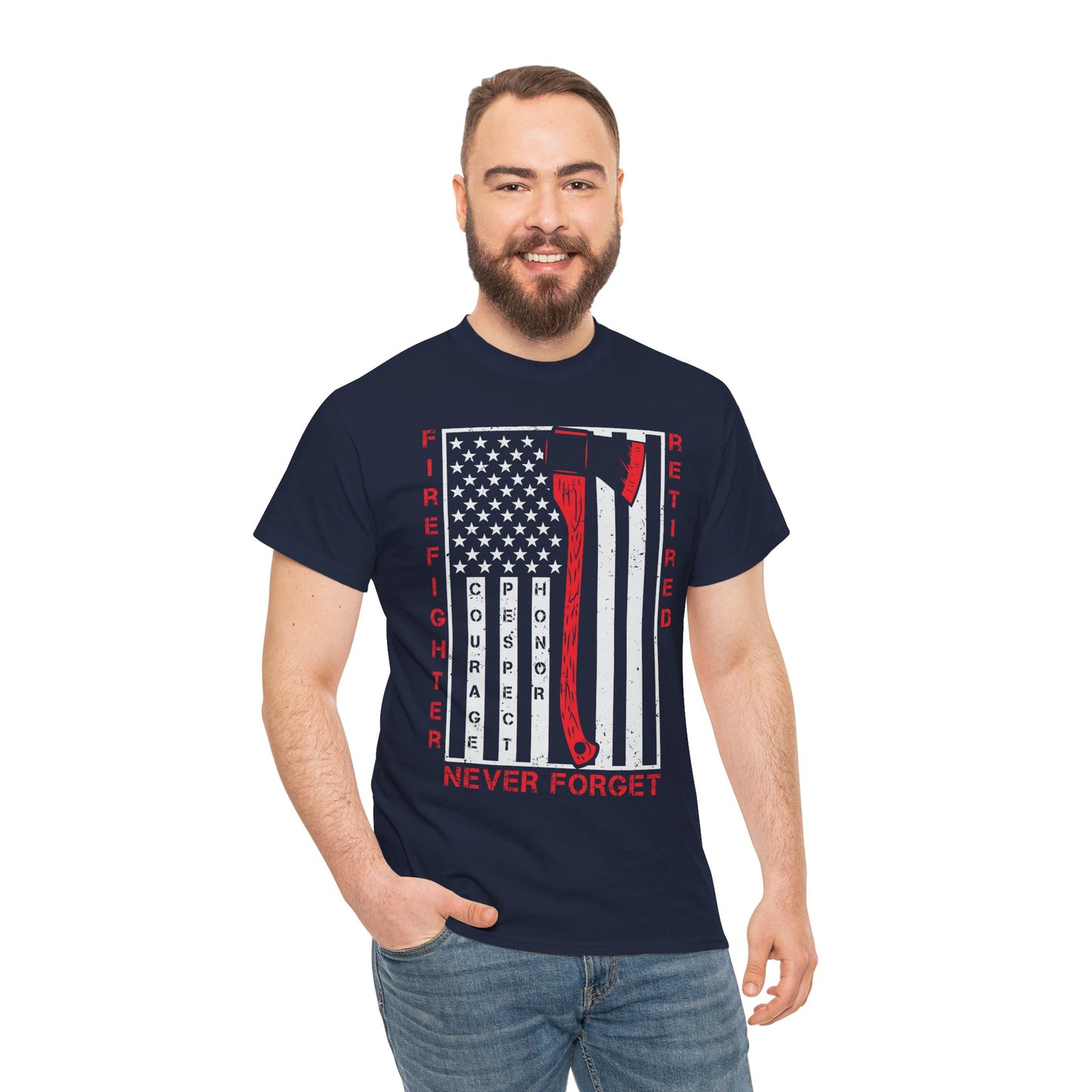 Retired Firefighter Tee | Tribute Shirt, Firefighter Gift, Fireman T-Shirt, Hero Apparel, 4th of July Shirt