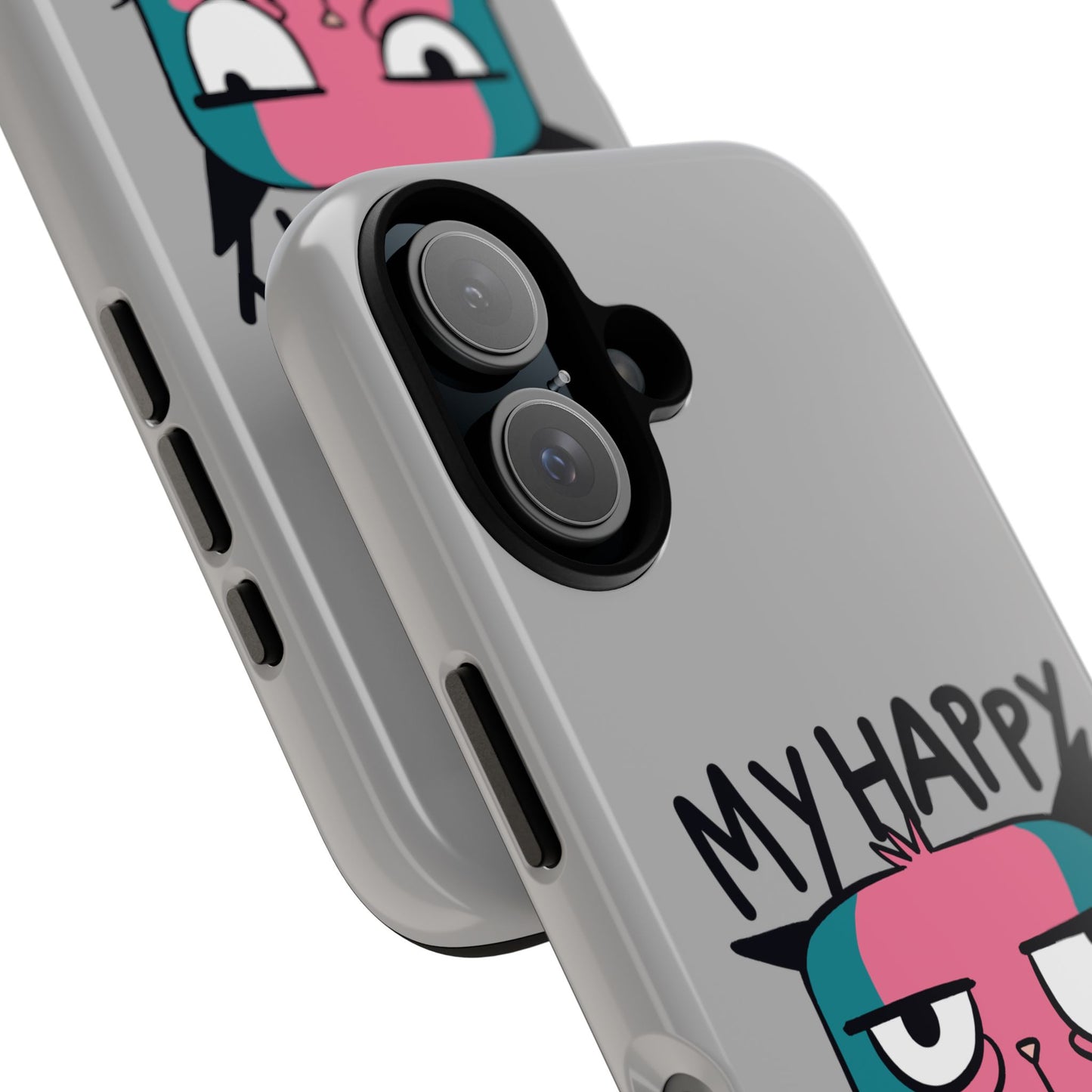 Funny Cat Phone Case - 'My Happy Face' Tough Design