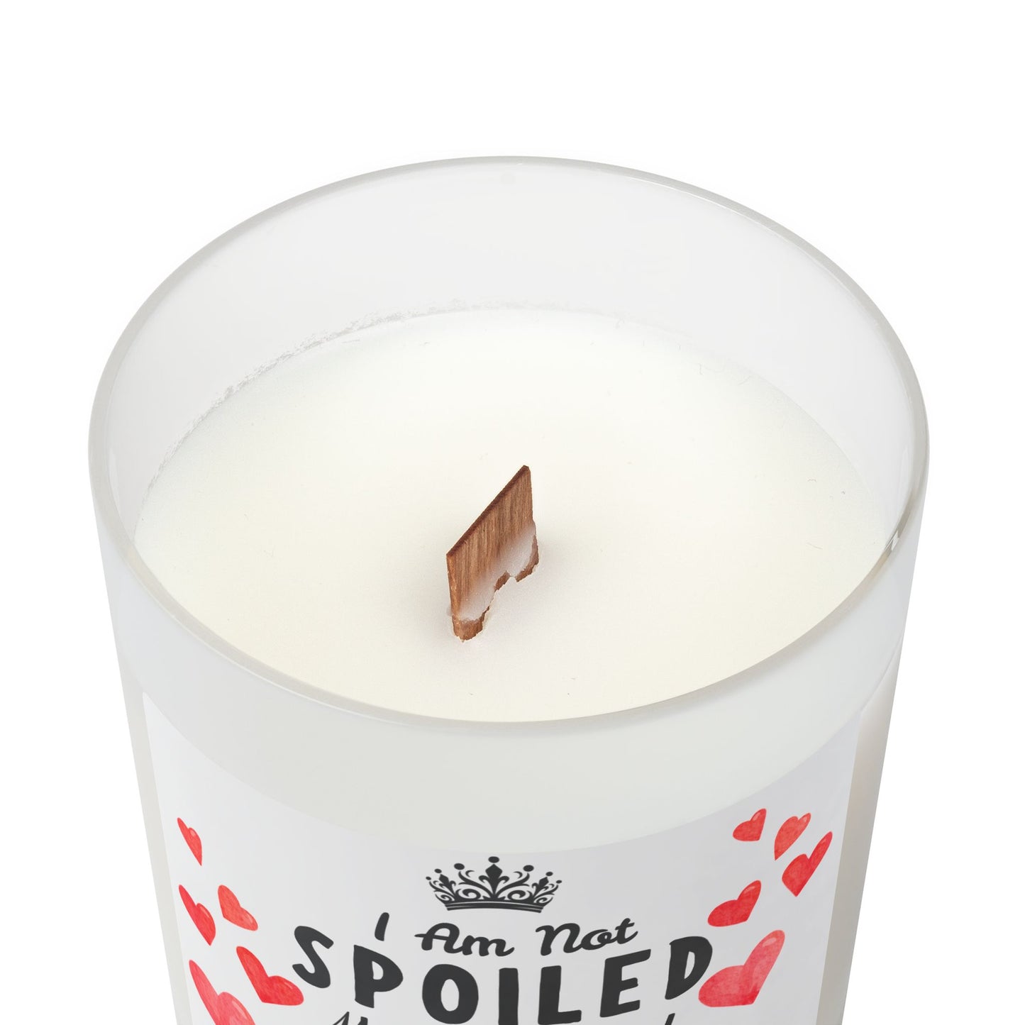 Not Spoiled Just Loved By My Husband Frosted Glass Candle, 11oz