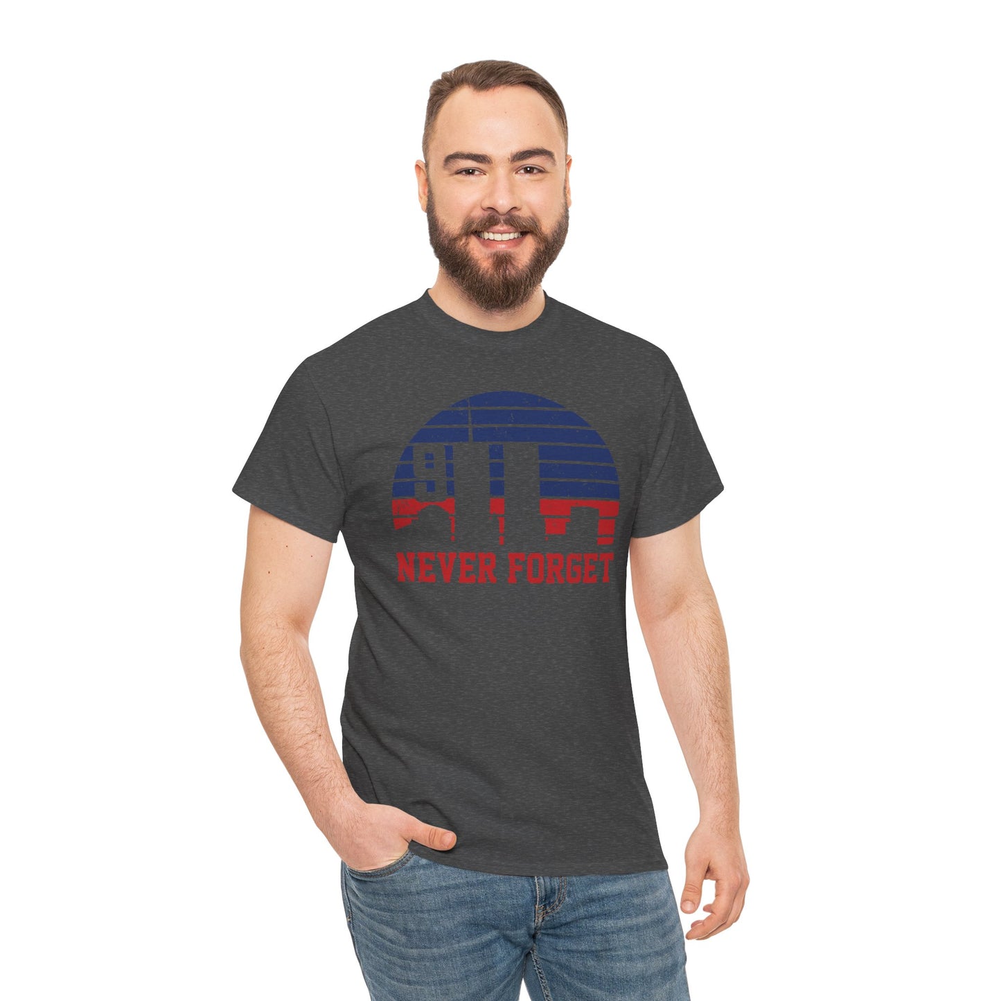 "Never Forget" Memorial Shirt, Patriotic Tee, Remembrance Apparel, 9/11 Tribute Shirt