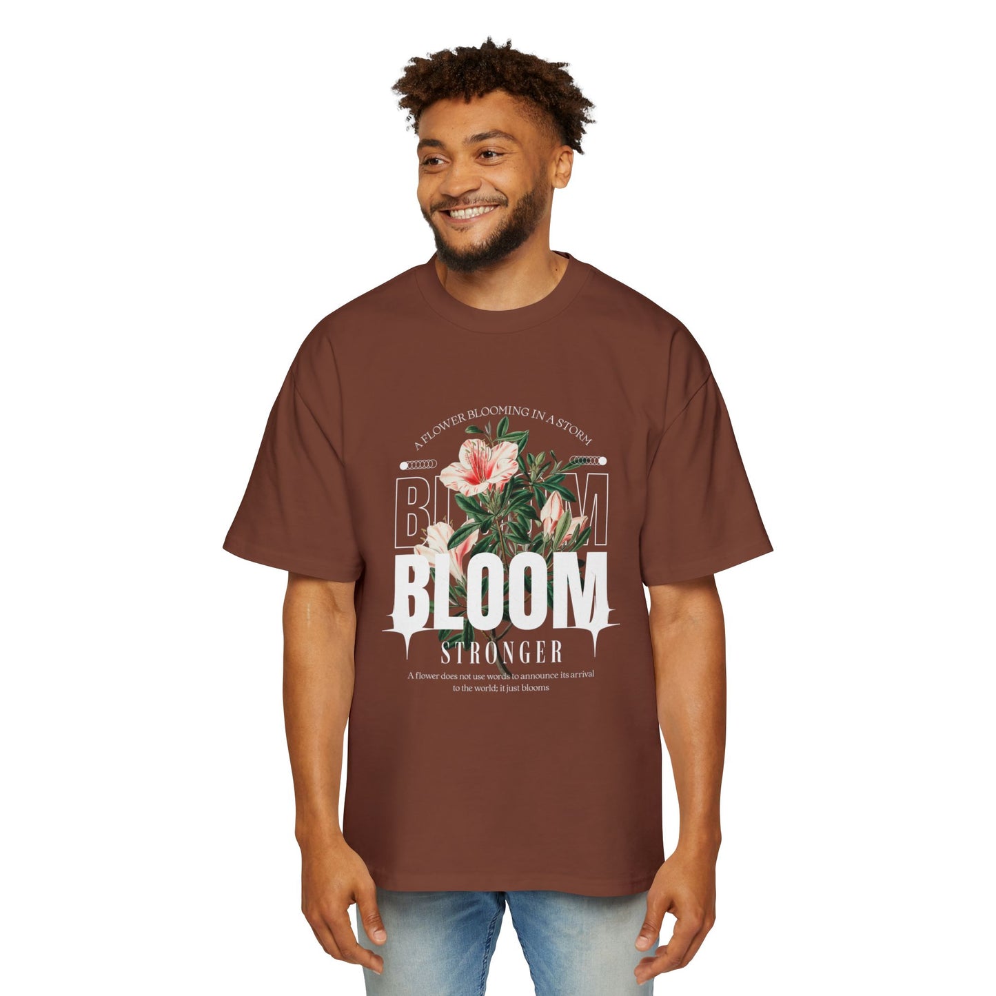 Floral Oversized Tee for Men, Relaxed Summer Shirt, Casual Streetwear, Gift for Him, Eco-Friendly Fashion