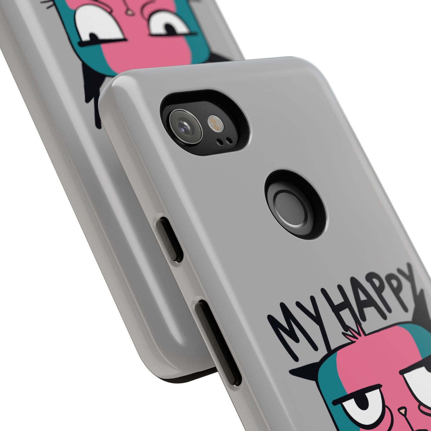 Funny Cat Phone Case - 'My Happy Face' Tough Design