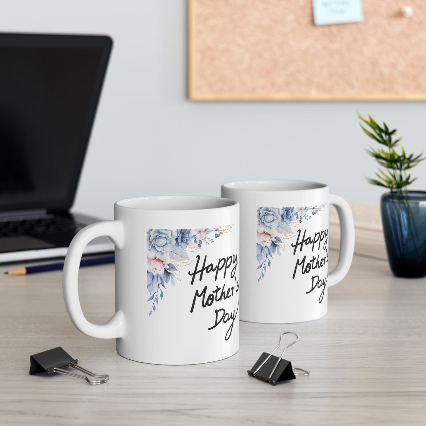 Floral Happy Mother's Day Ceramic Mug - 11oz