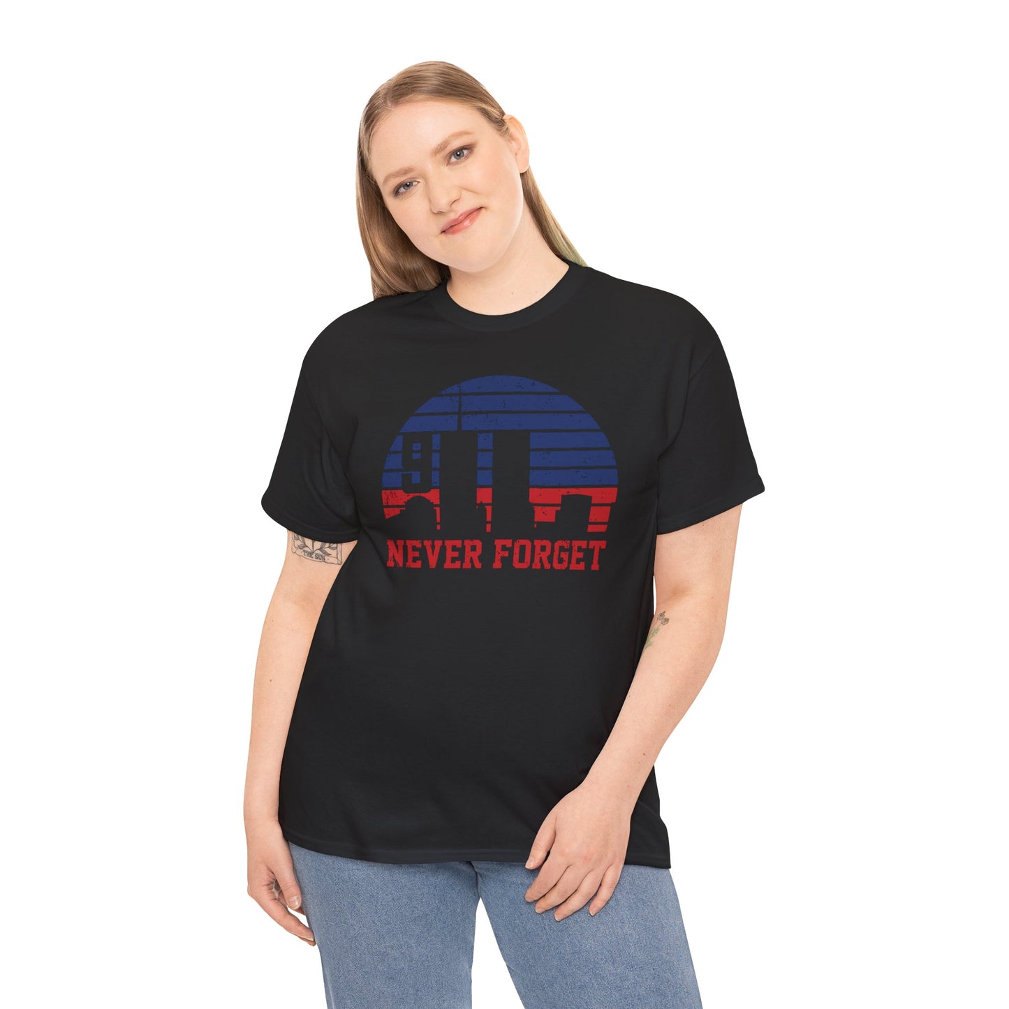"Never Forget" Memorial Shirt, Patriotic Tee, Remembrance Apparel, 9/11 Tribute Shirt