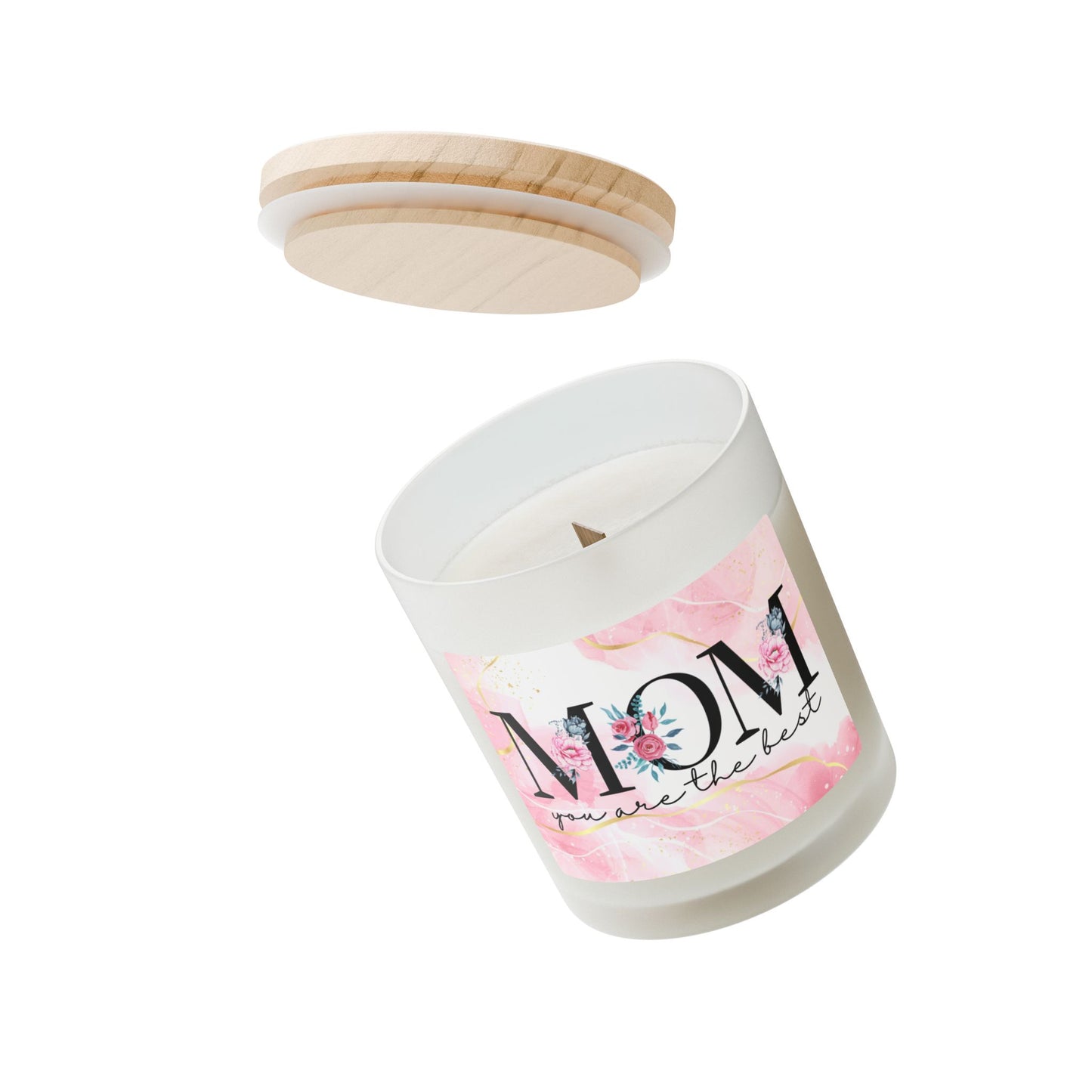 Frosted Glass Candle for Mom - 11oz - Perfect Gift for Birthdays and Mother's Day