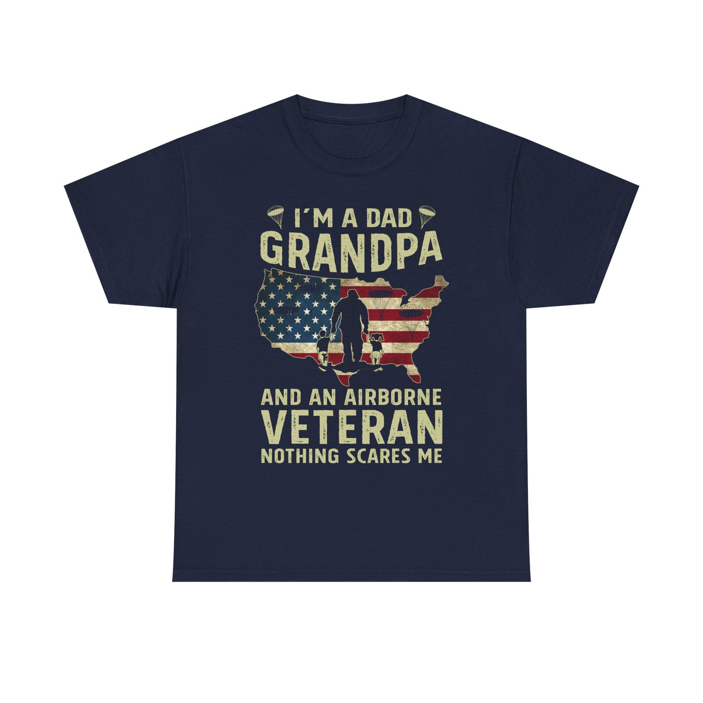 Fearless Legacy: Dad, Grandpa & Airborne Veteran T-Shirt
