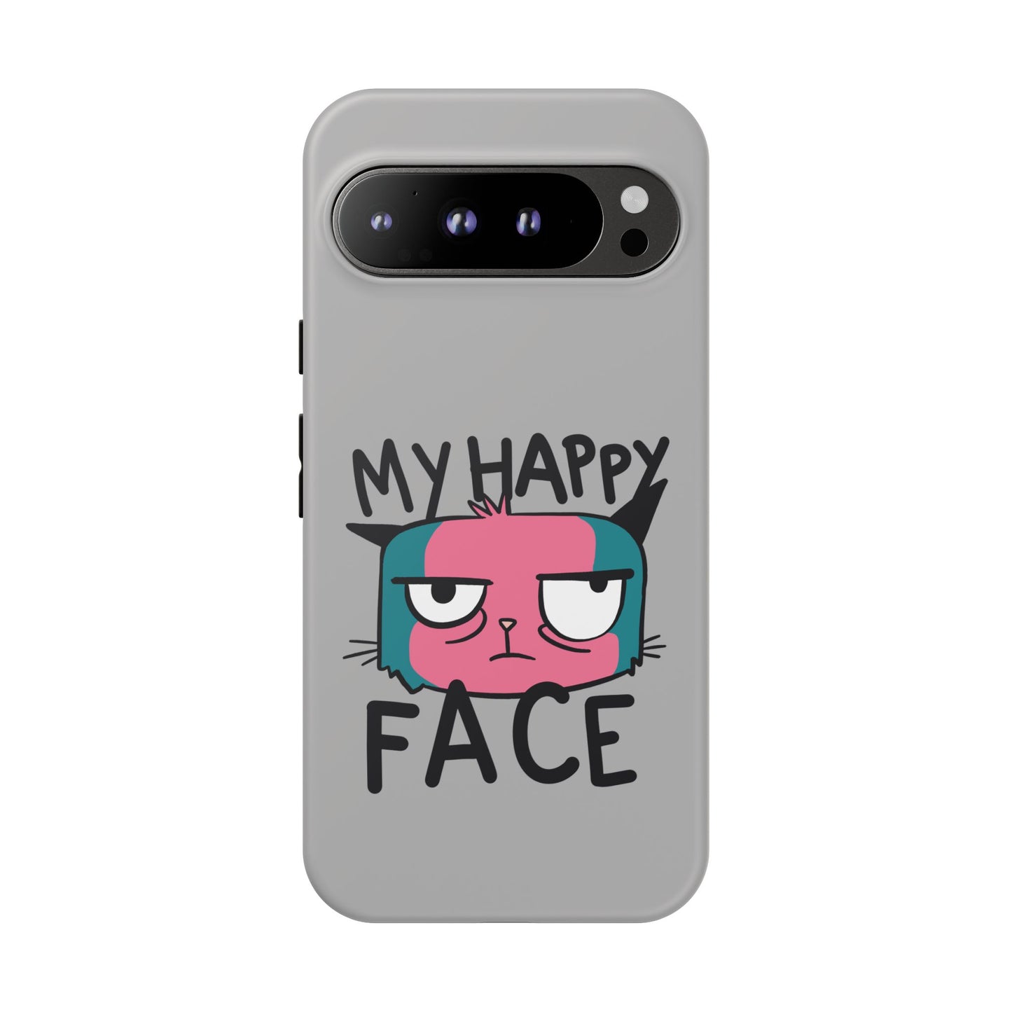 Funny Cat Phone Case - 'My Happy Face' Tough Design