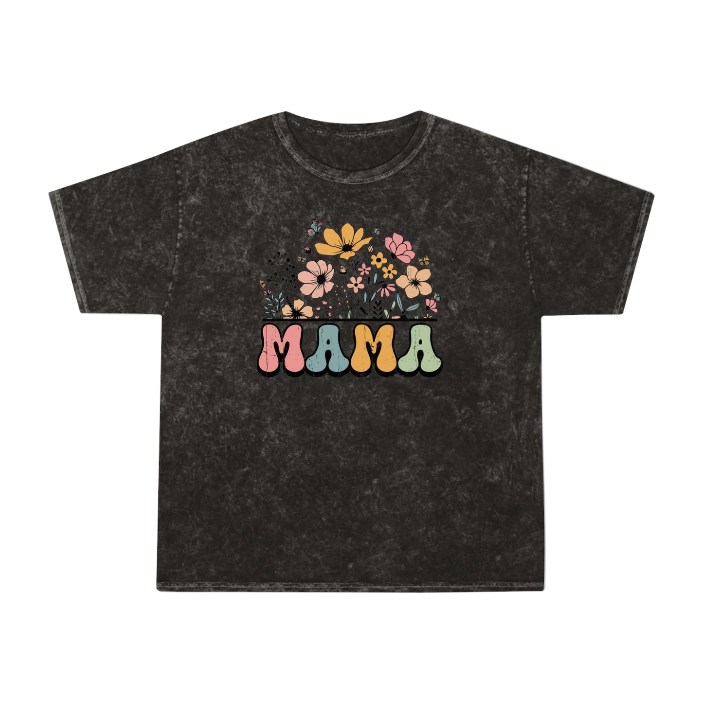Floral Mama Mineral Wash T-Shirt - Perfect Gift for Moms