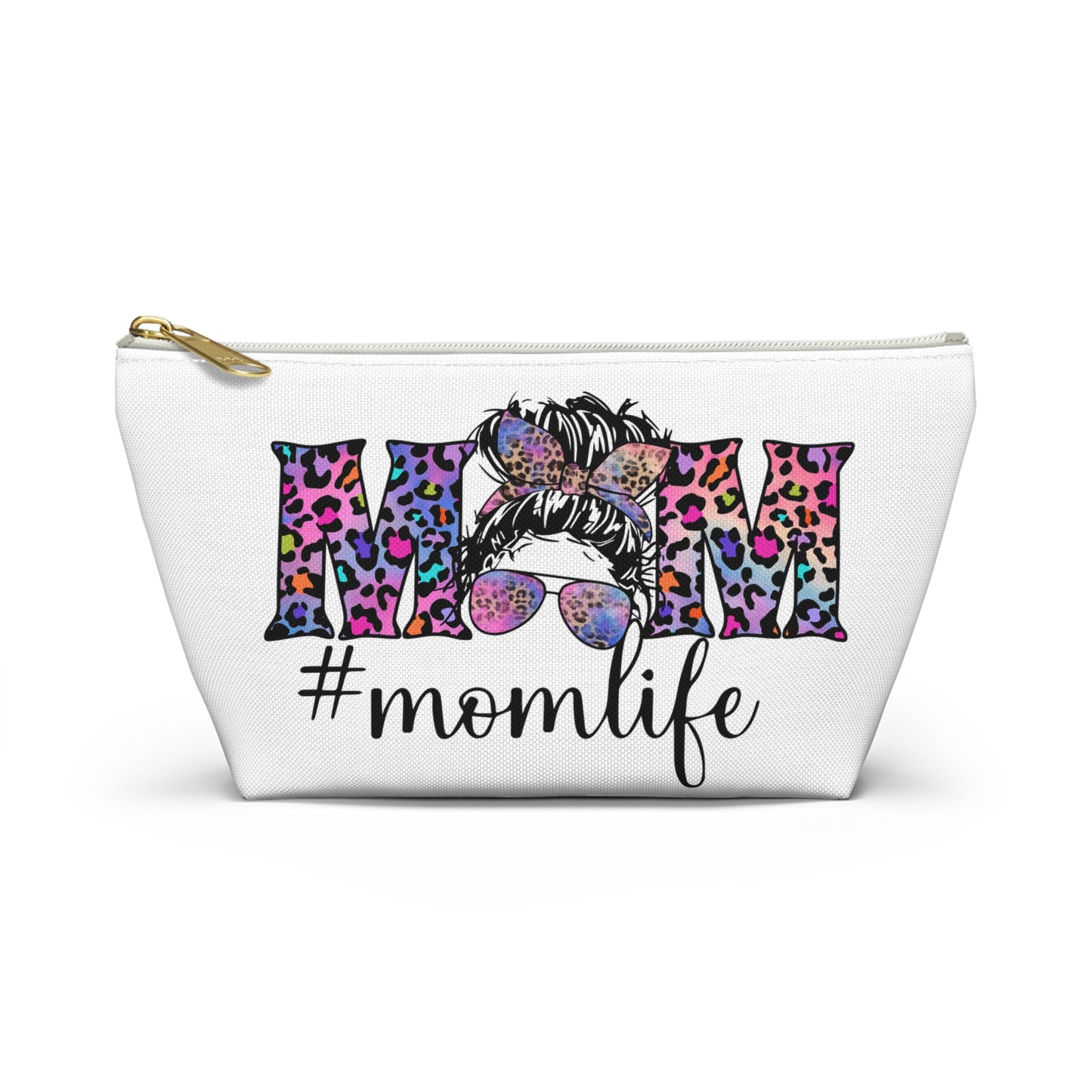 Colorful Leopard Print Accessory Pouch for Moms | #momlife & Mama Designs