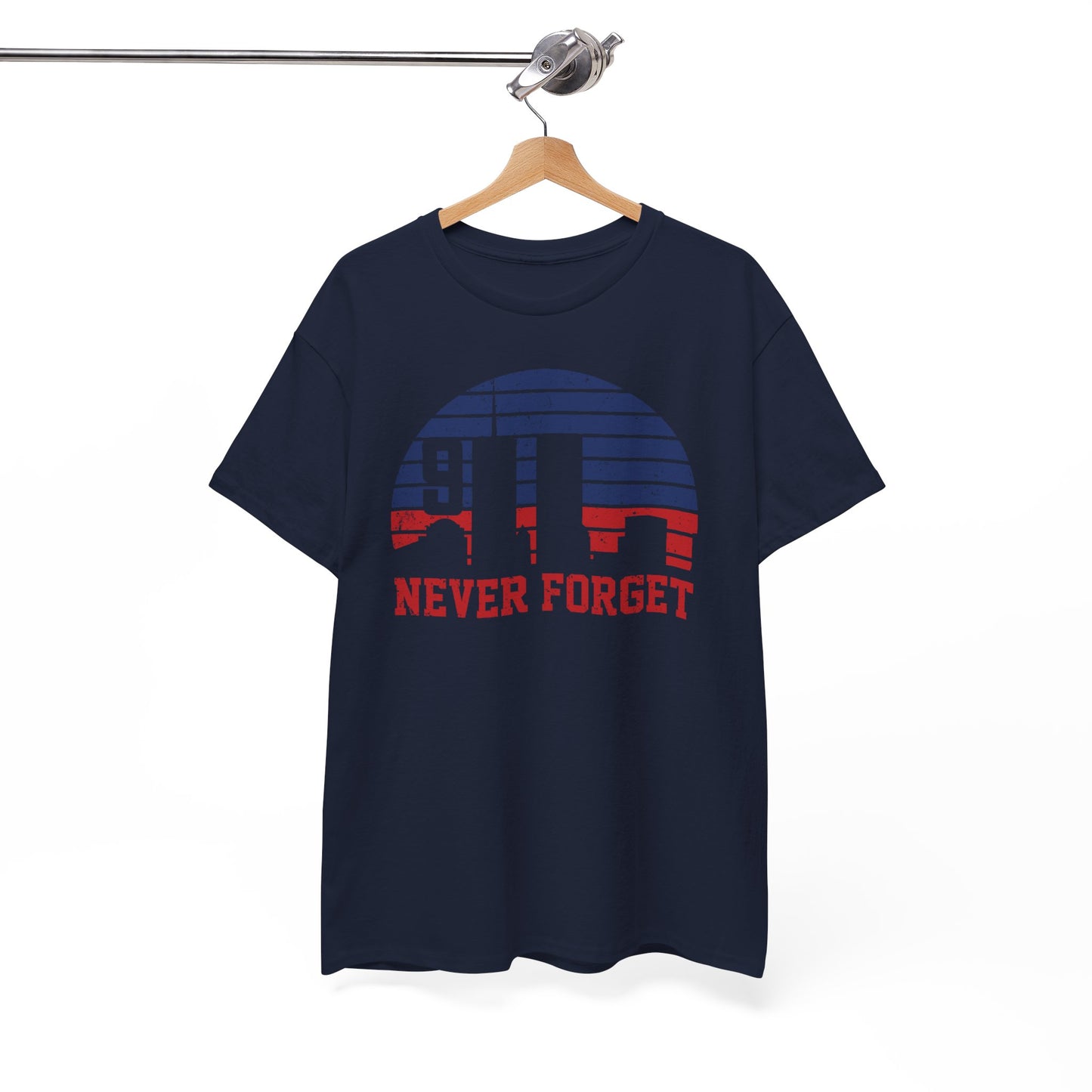 "Never Forget" Memorial Shirt, Patriotic Tee, Remembrance Apparel, 9/11 Tribute Shirt
