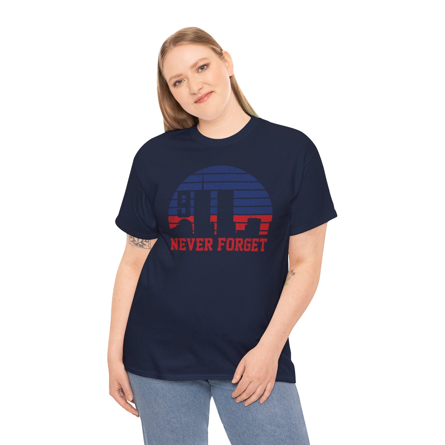 "Never Forget" Memorial Shirt, Patriotic Tee, Remembrance Apparel, 9/11 Tribute Shirt