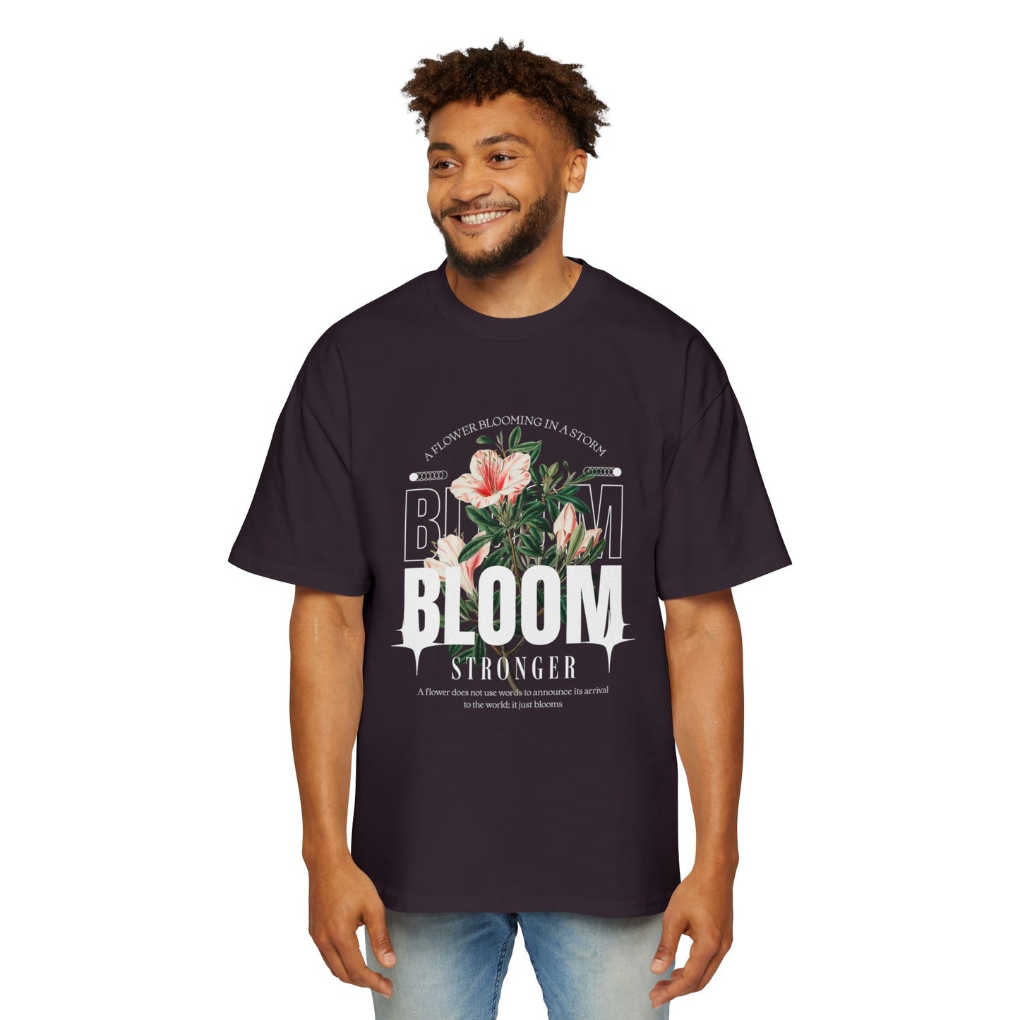Floral Oversized Tee for Men, Relaxed Summer Shirt, Casual Streetwear, Gift for Him, Eco-Friendly Fashion