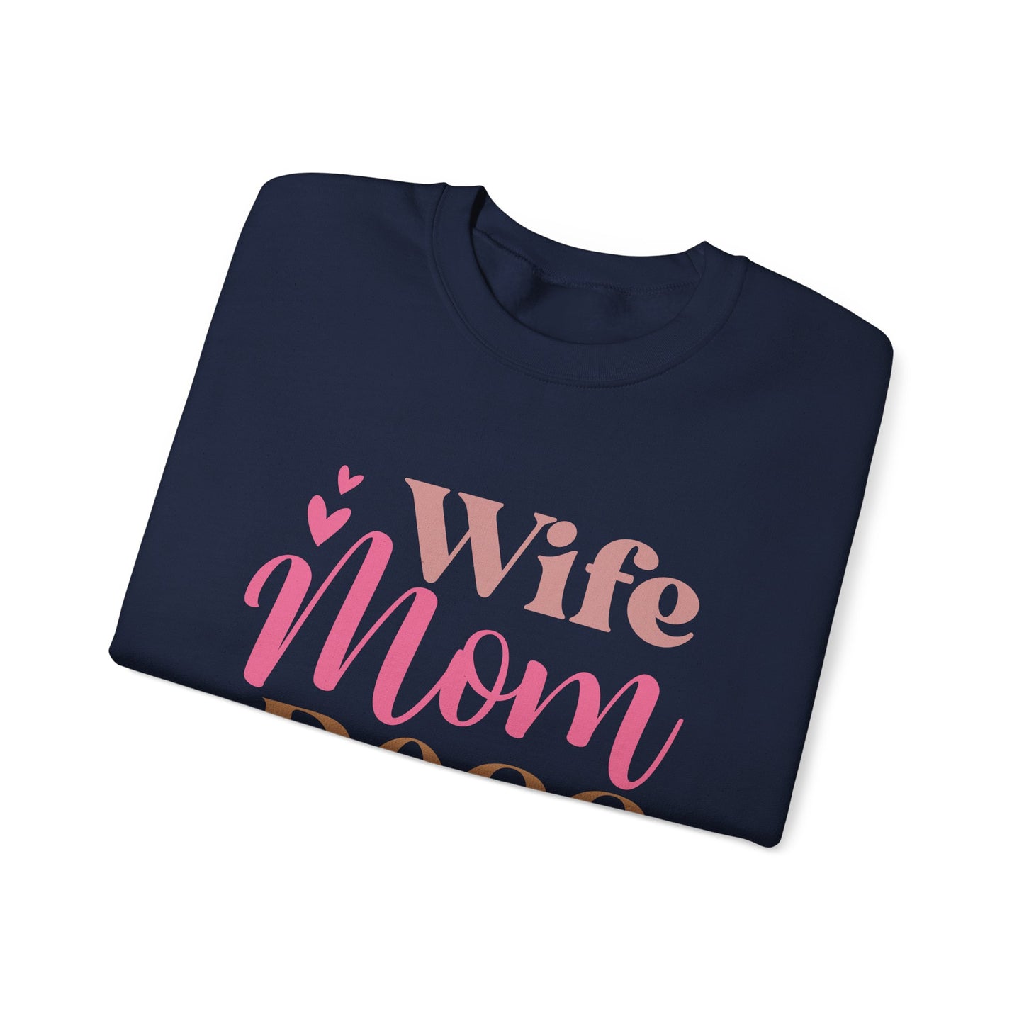 Wife Mom Boss Crewneck Sweatshirt - Cozy Unisex Pullover for Moms