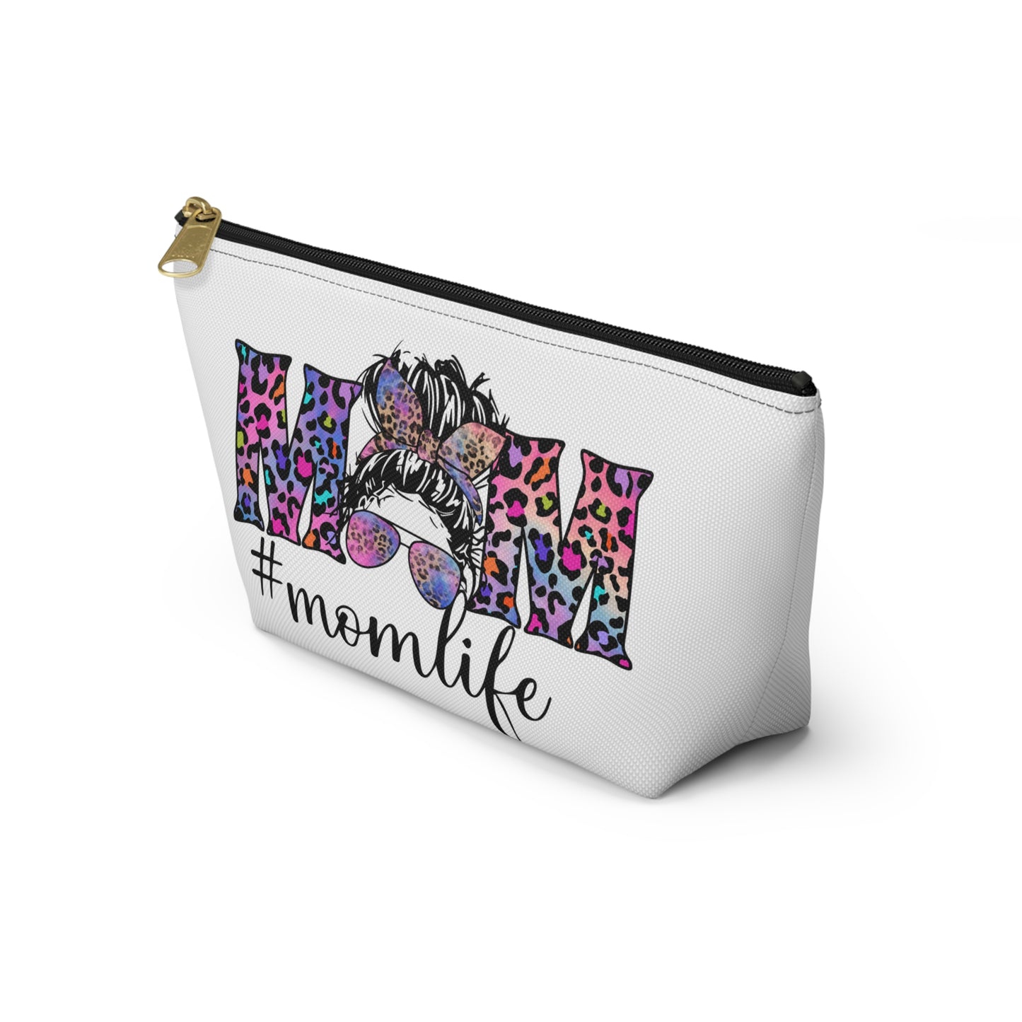Colorful Leopard Print Accessory Pouch for Moms | #momlife & Mama Designs