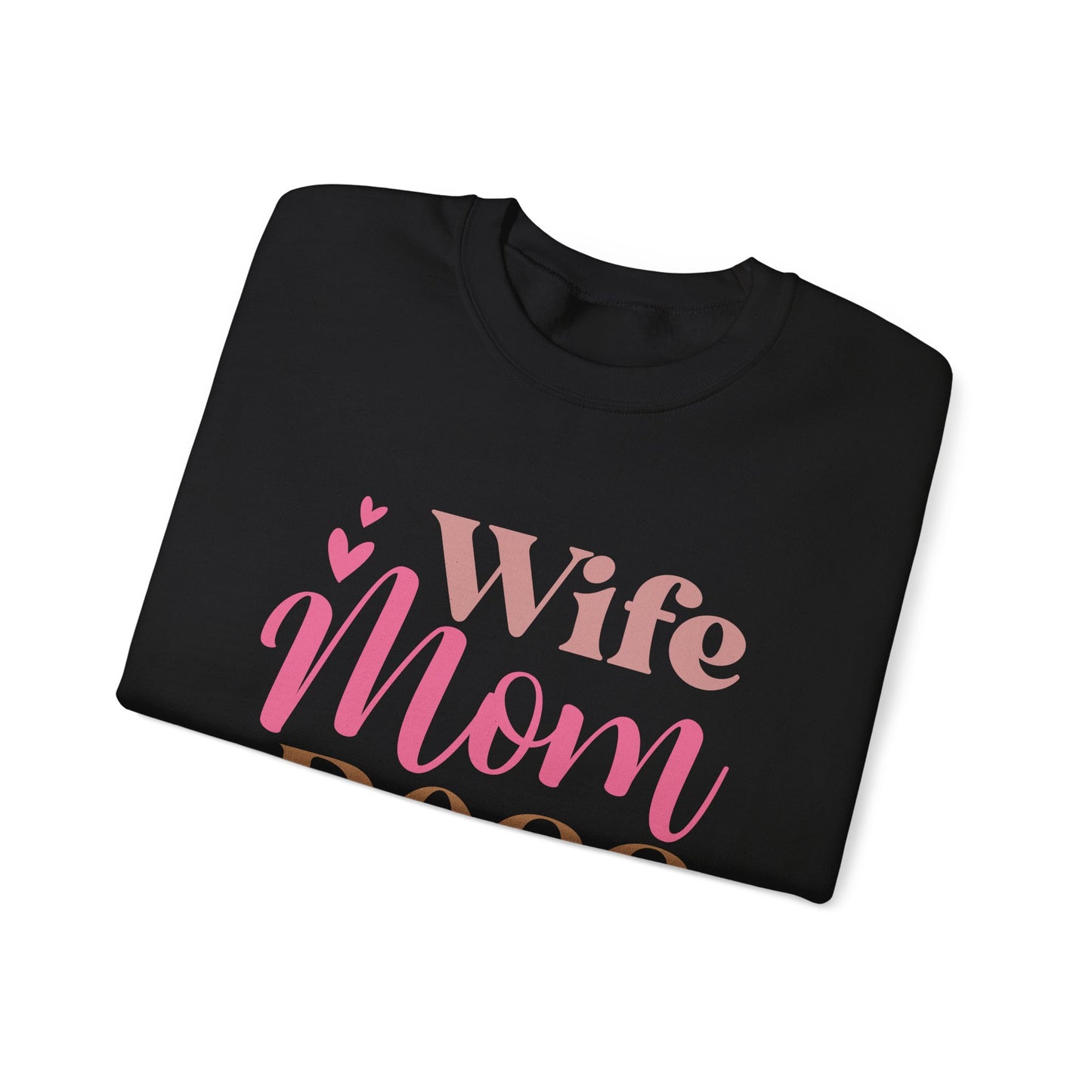 Wife Mom Boss Crewneck Sweatshirt - Cozy Unisex Pullover for Moms