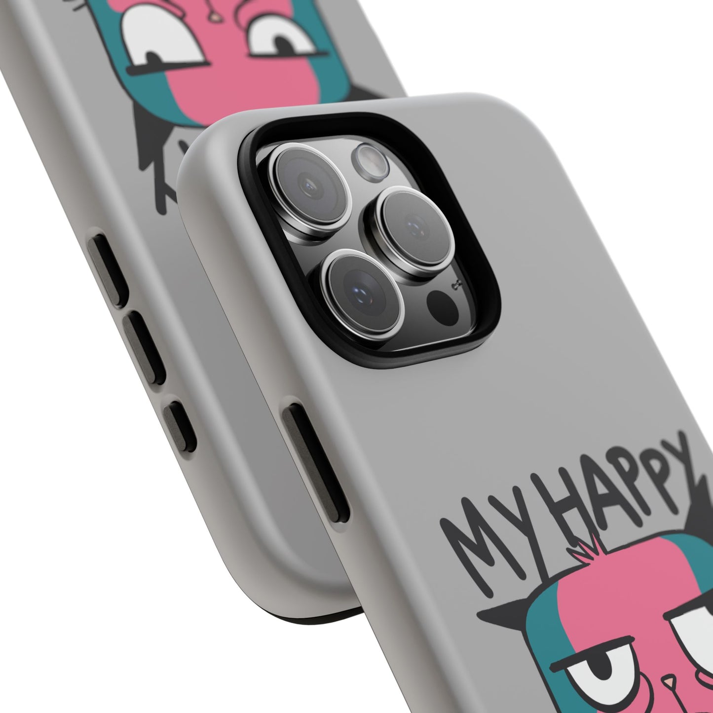 Funny Cat Phone Case - 'My Happy Face' Tough Design