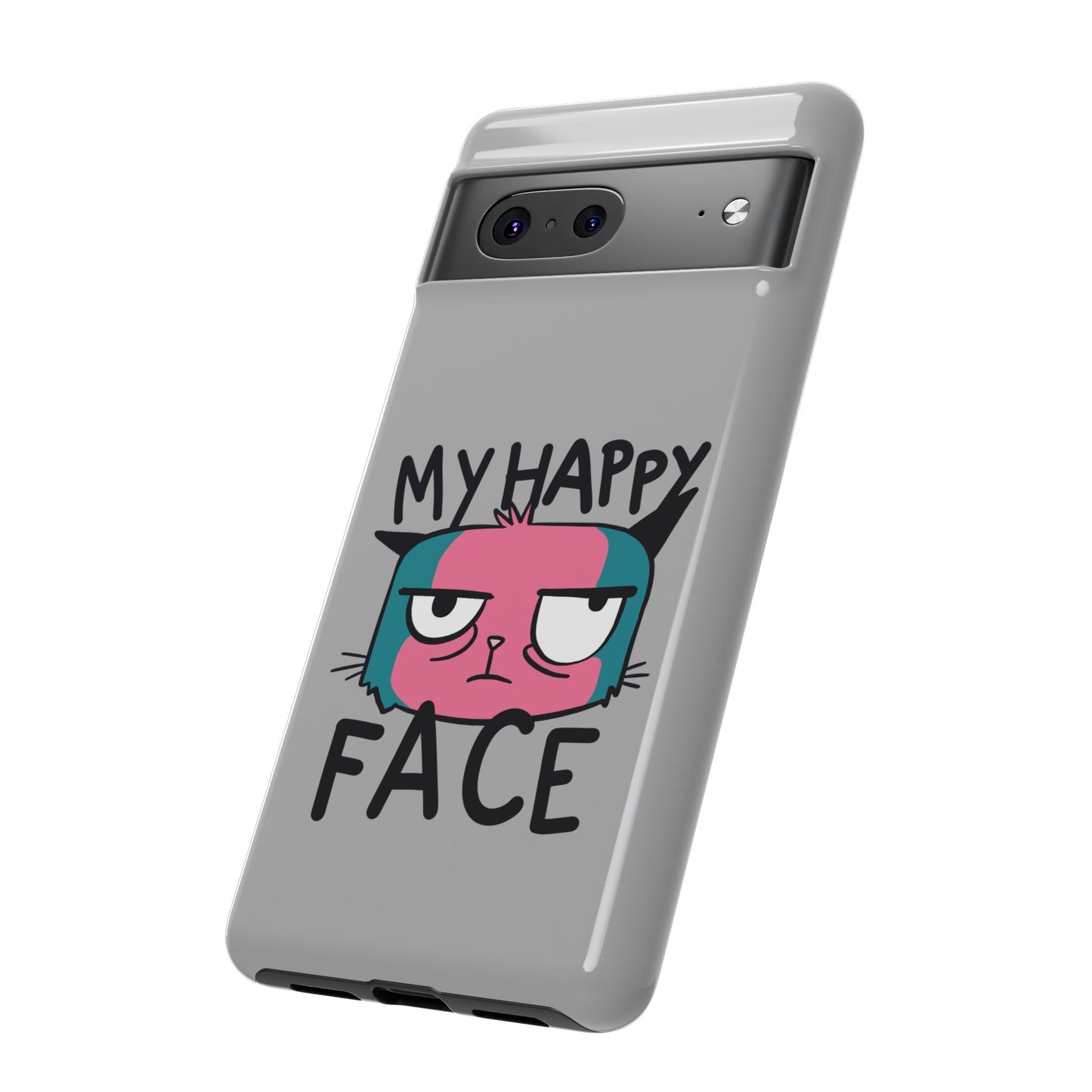 Funny Cat Phone Case - 'My Happy Face' Tough Design
