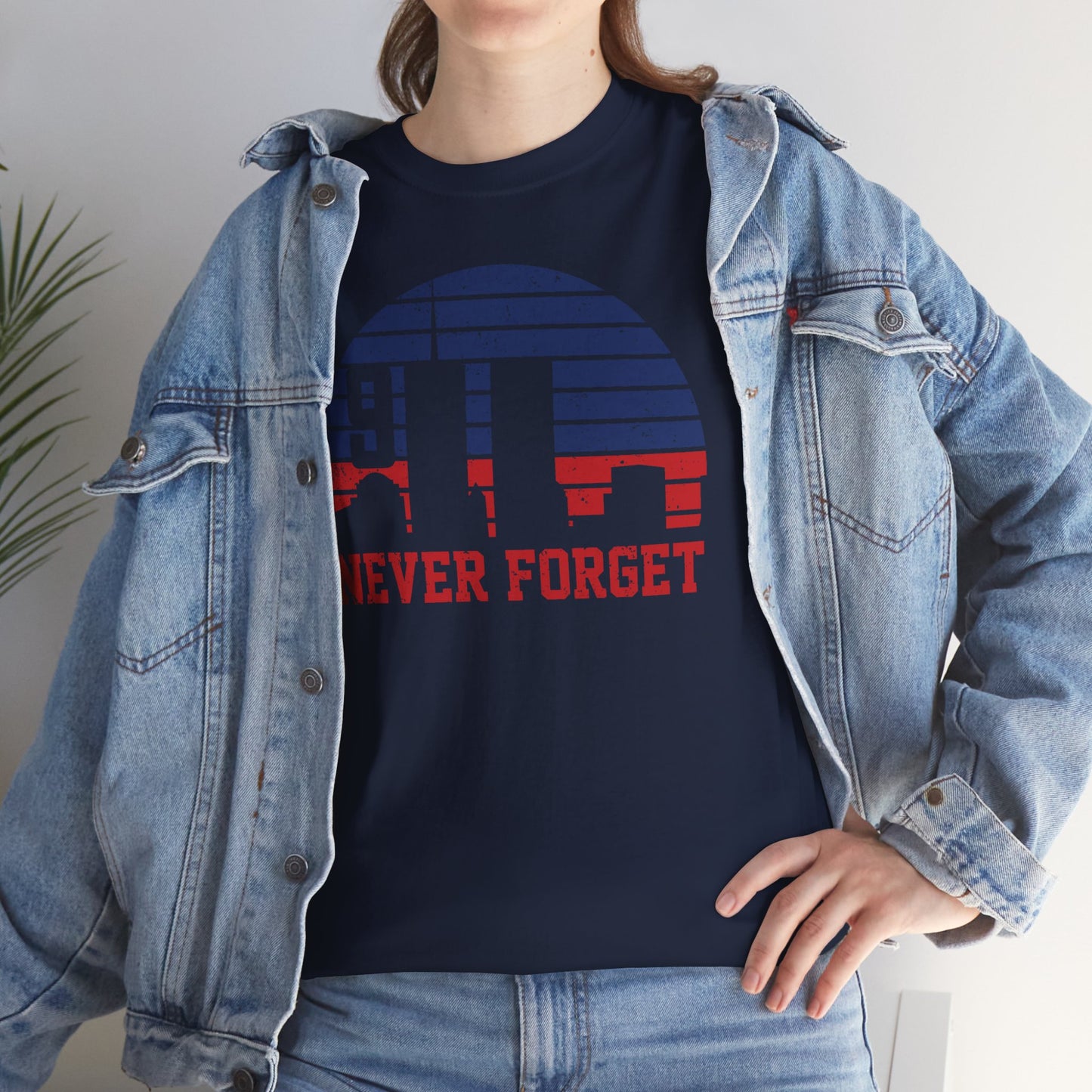 "Never Forget" Memorial Shirt, Patriotic Tee, Remembrance Apparel, 9/11 Tribute Shirt