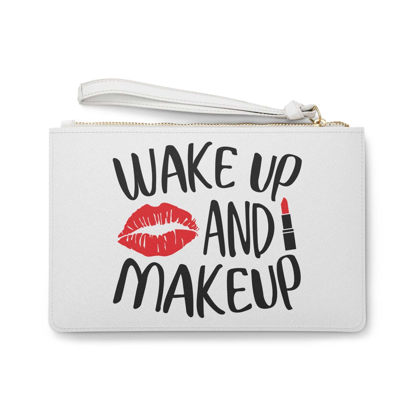 Wake Up and Makeup Clutch Bag - Stylish Cosmetic Pouch for Beauty Lovers