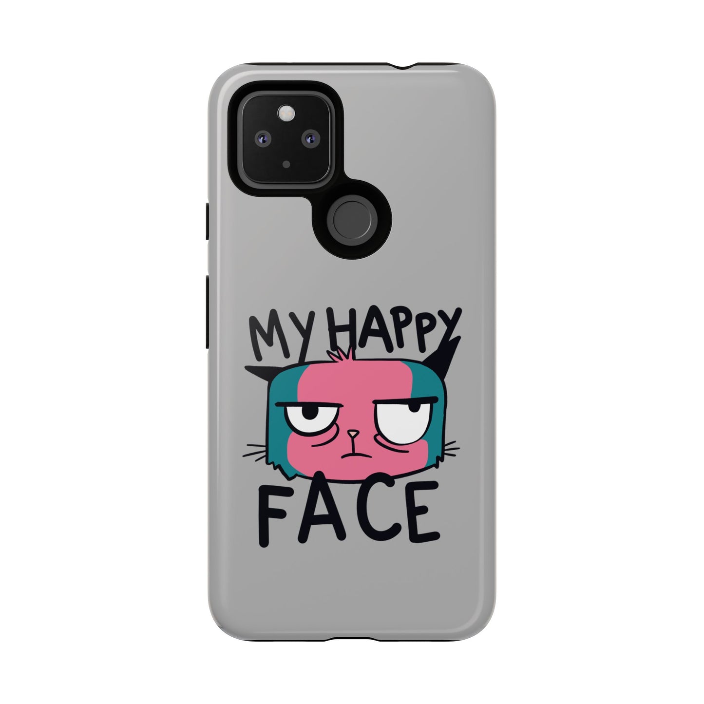 Funny Cat Phone Case - 'My Happy Face' Tough Design