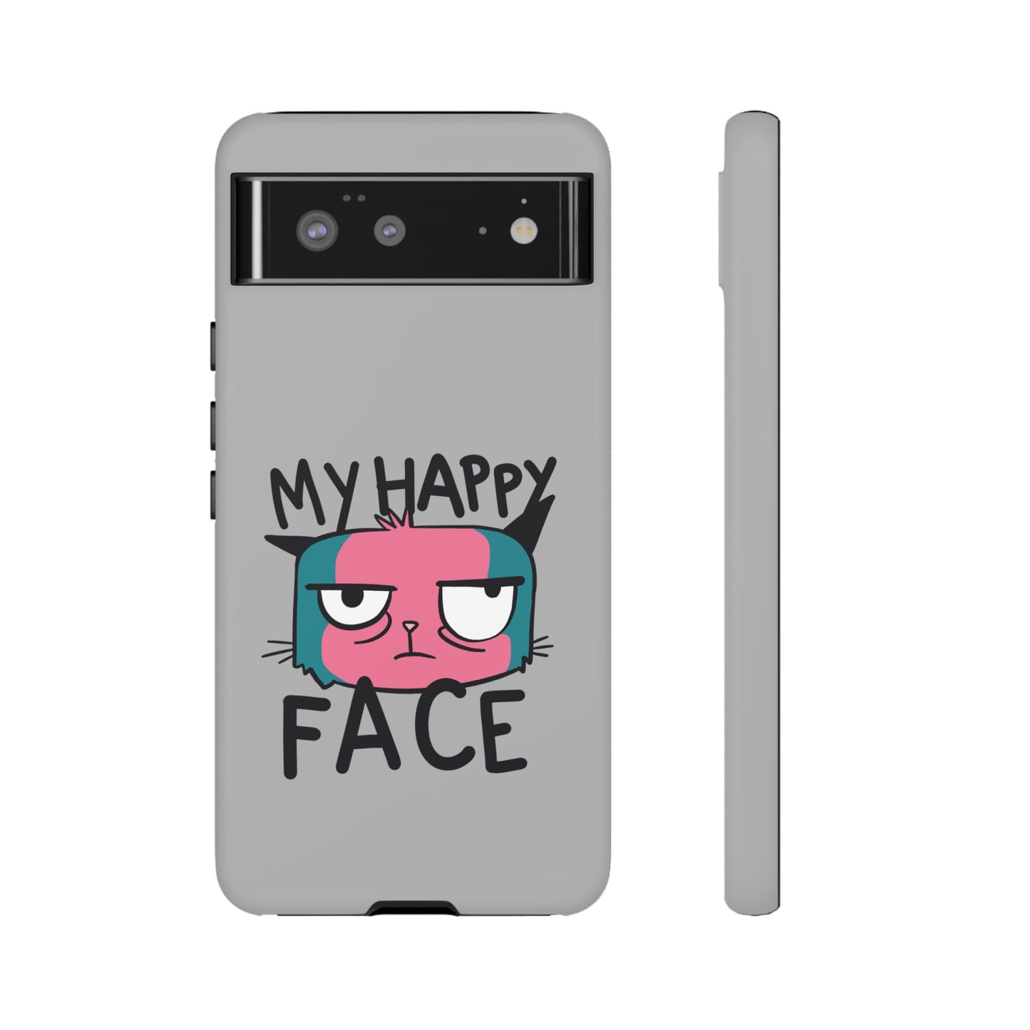 Funny Cat Phone Case - 'My Happy Face' Tough Design