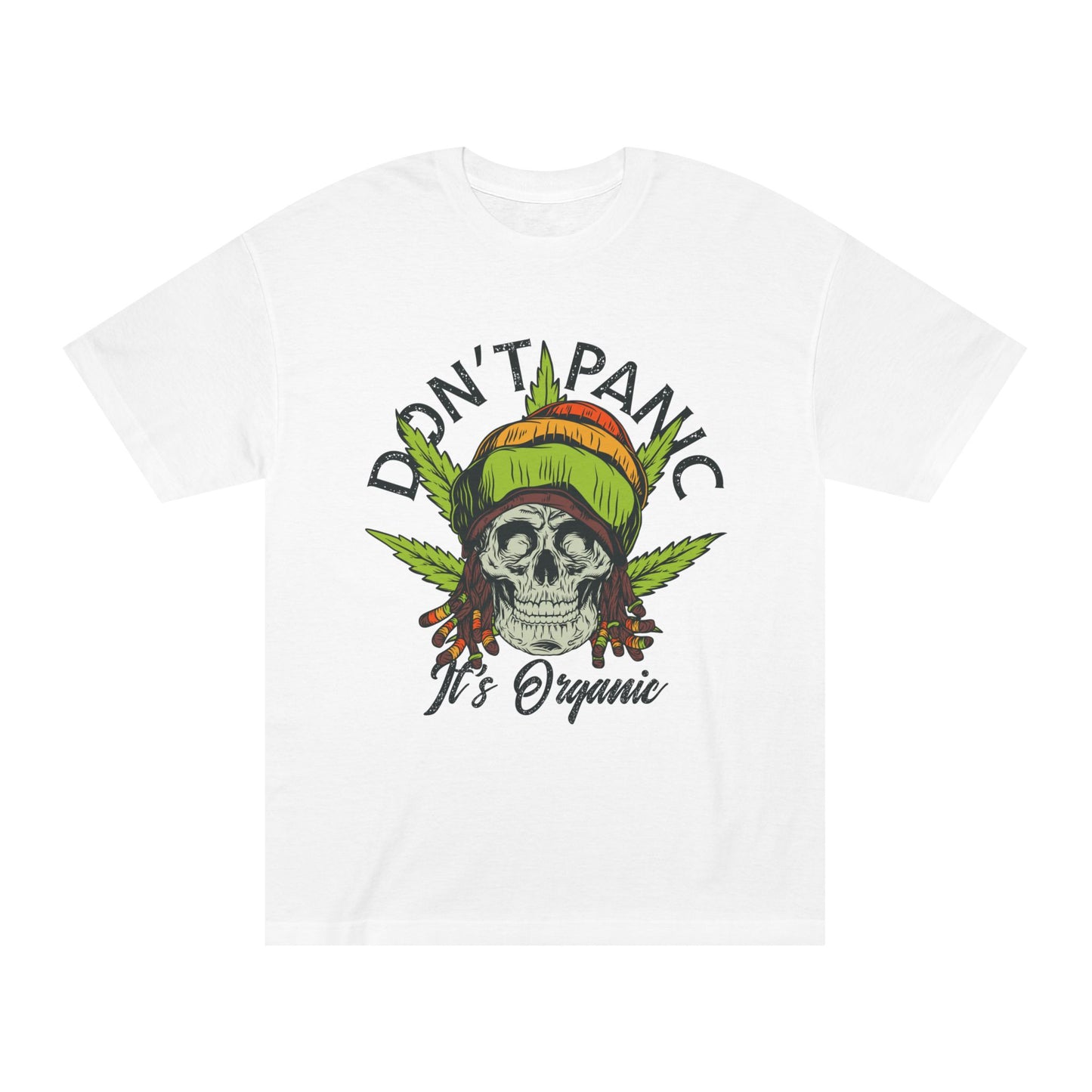 Don't Panic Organic Skeleton Unisex Classic Tee - Stylish & Fun Graphic T-Shirt