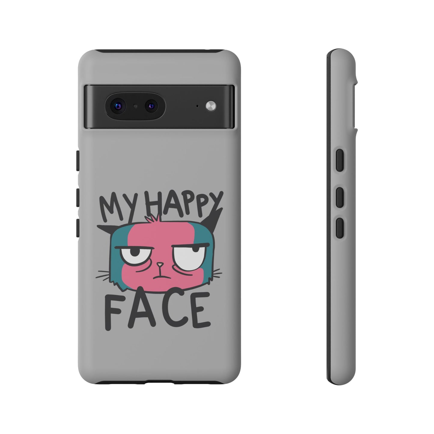 Funny Cat Phone Case - 'My Happy Face' Tough Design